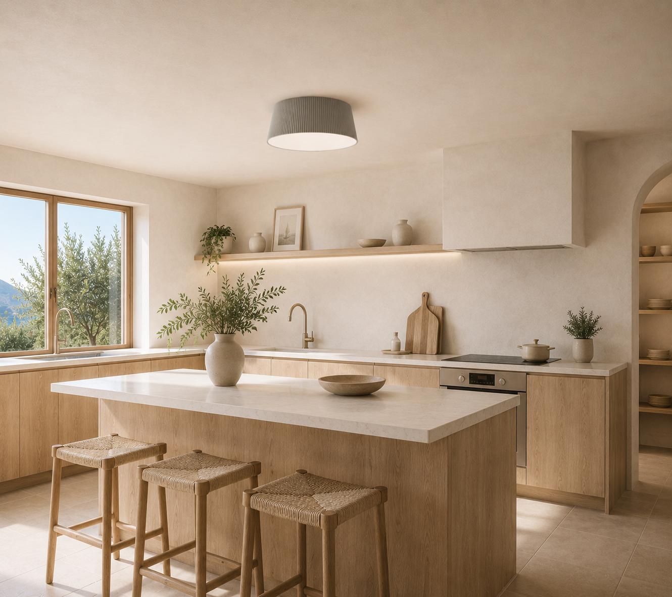 Lumiana-Liano Plafonyer Renk:Gri-Beyaz-Avize-3-Milagron.com
