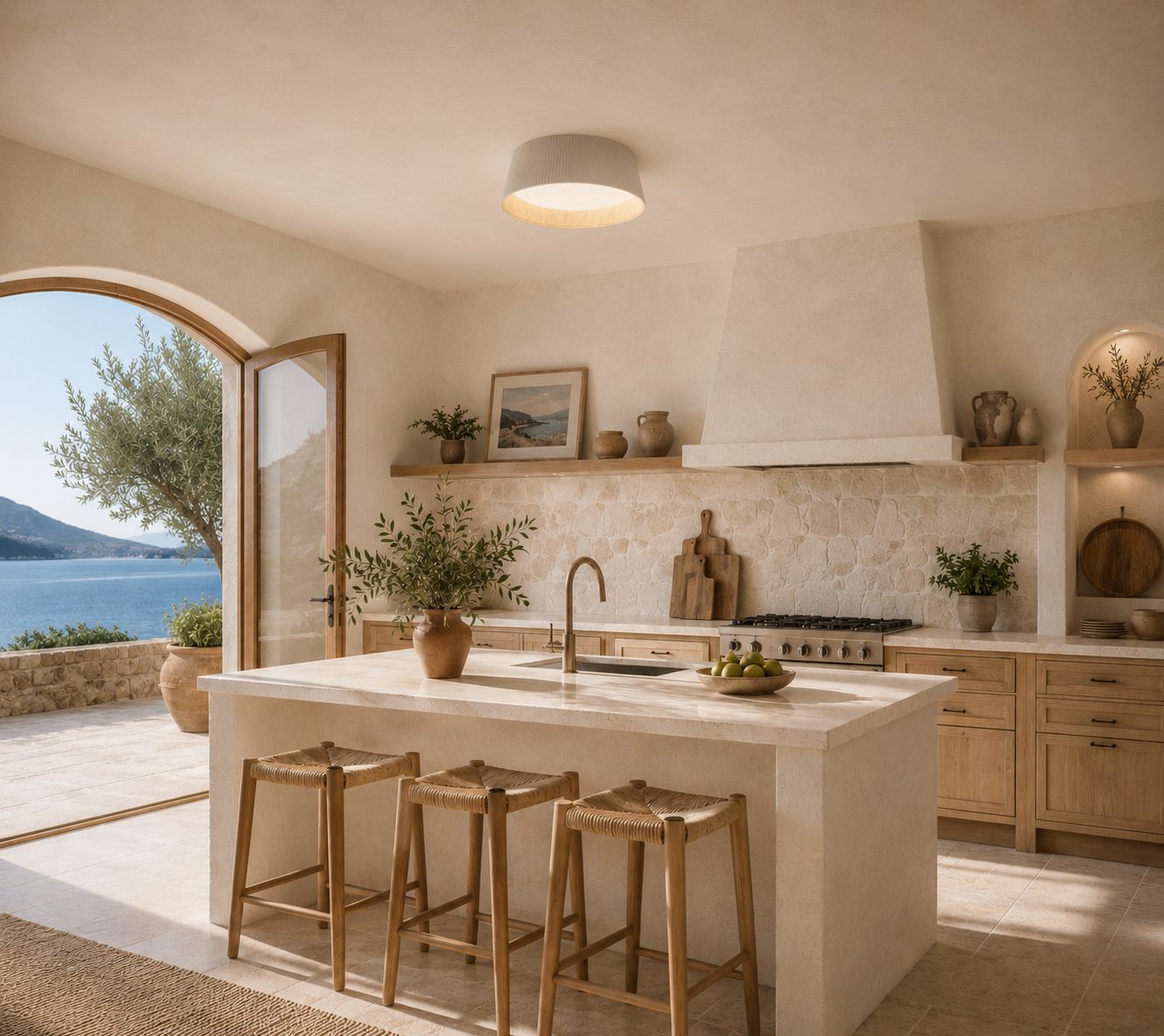 Lumiana-Liano Plafonyer Renk:Beyaz-Ahşap-Avize-3-Milagron.com