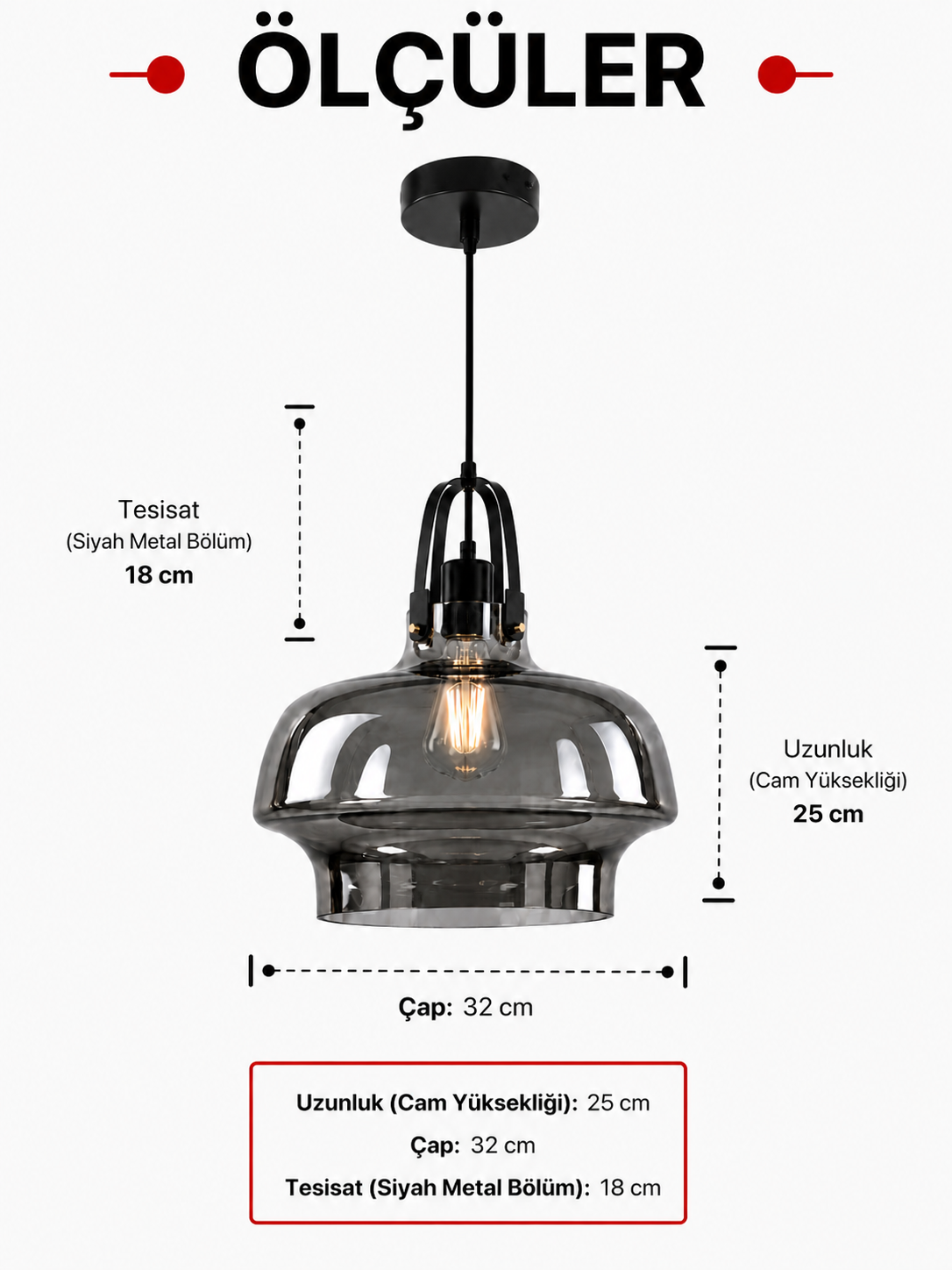 Lumiana-Giza Sarkıt - Füme-Avize-5-Milagron.com