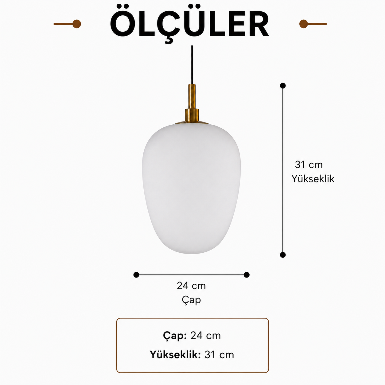 Lumiana-Velour Beyaz Cam Sarkıt-Avize-3-Milagron.com