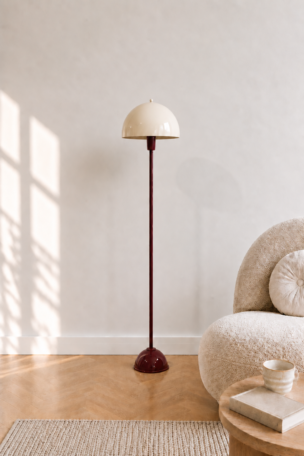 Soho Bordo Krem Metal Lambader