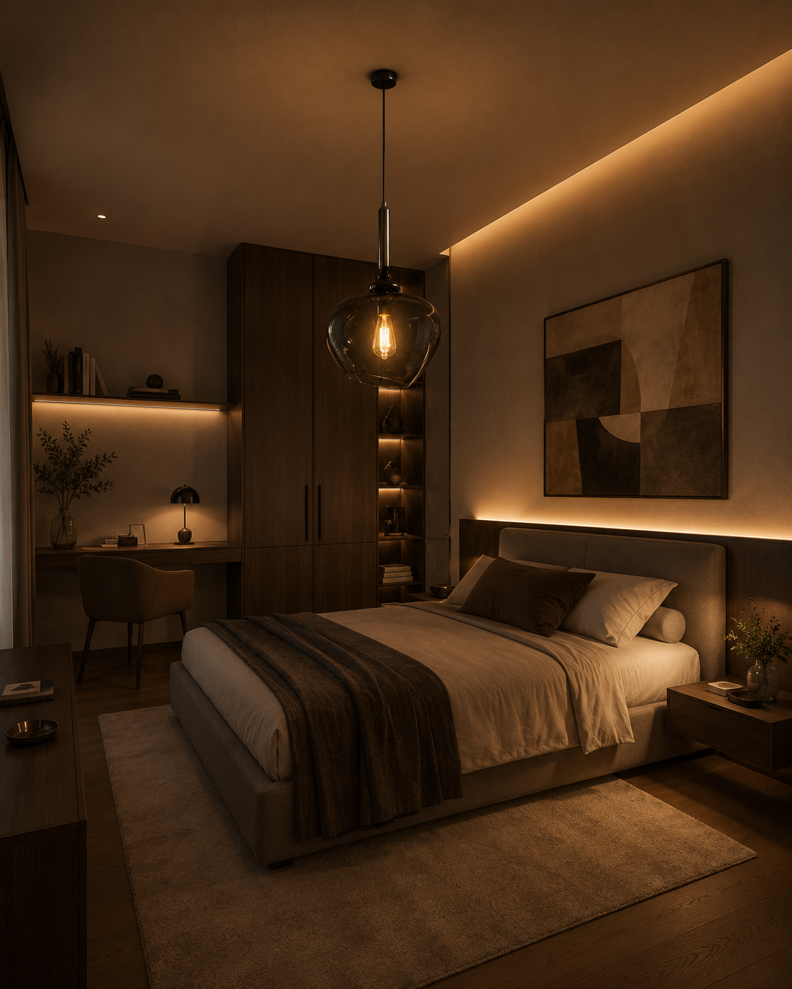 Lumiana-Elix Füme Cam Sarkıt-Avize-2-Milagron.com