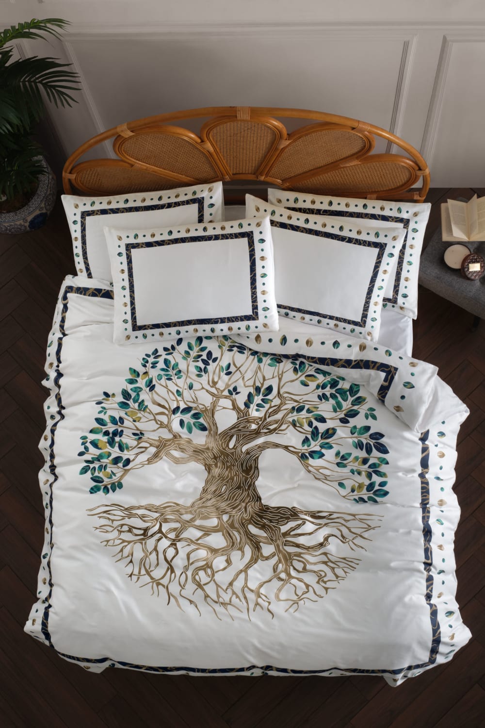 Chérx-Pamuk Saten Nevresim Takımı Yggdrasill-Nevresim Takımı-1-Milagron.com