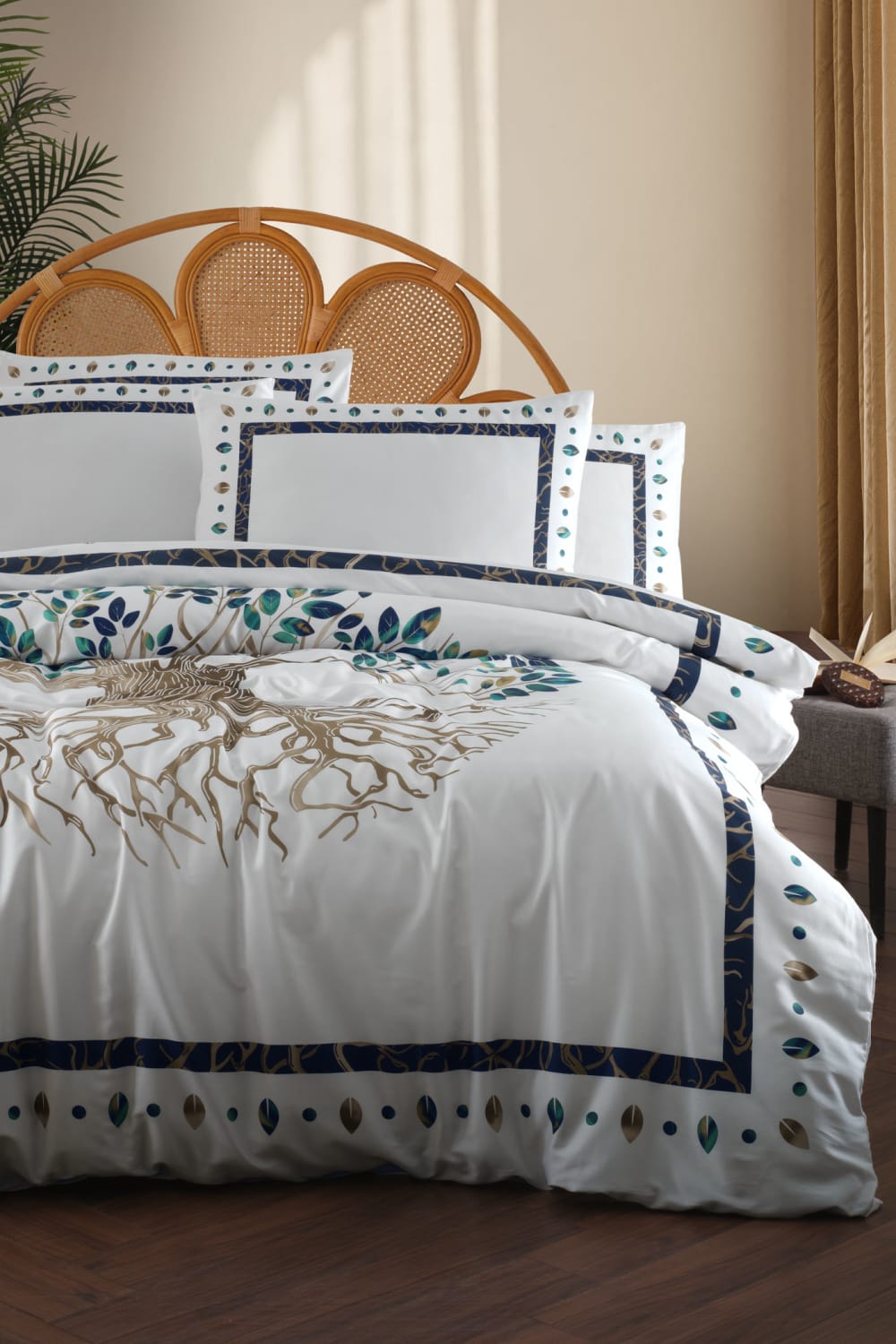 Chérx-Pamuk Saten Nevresim Takımı Yggdrasill-Nevresim Takımı-2-Milagron.com