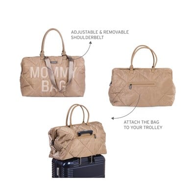 Mommy Bag, Anne Bebek Bakım Çantası Puffy, Bej