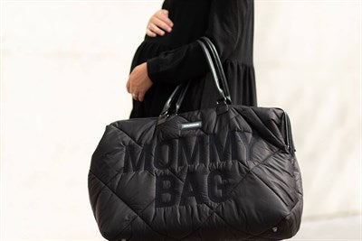Mommy Bag, Anne Bebek Bakım Çantası Puffy, Siyah
