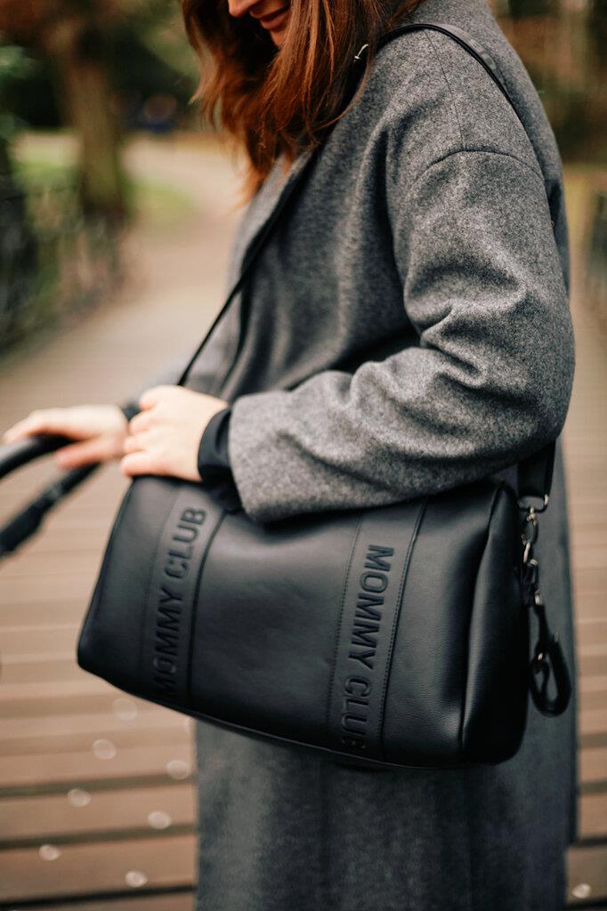 Mommy Club Bag, Vegan Deri Siyah