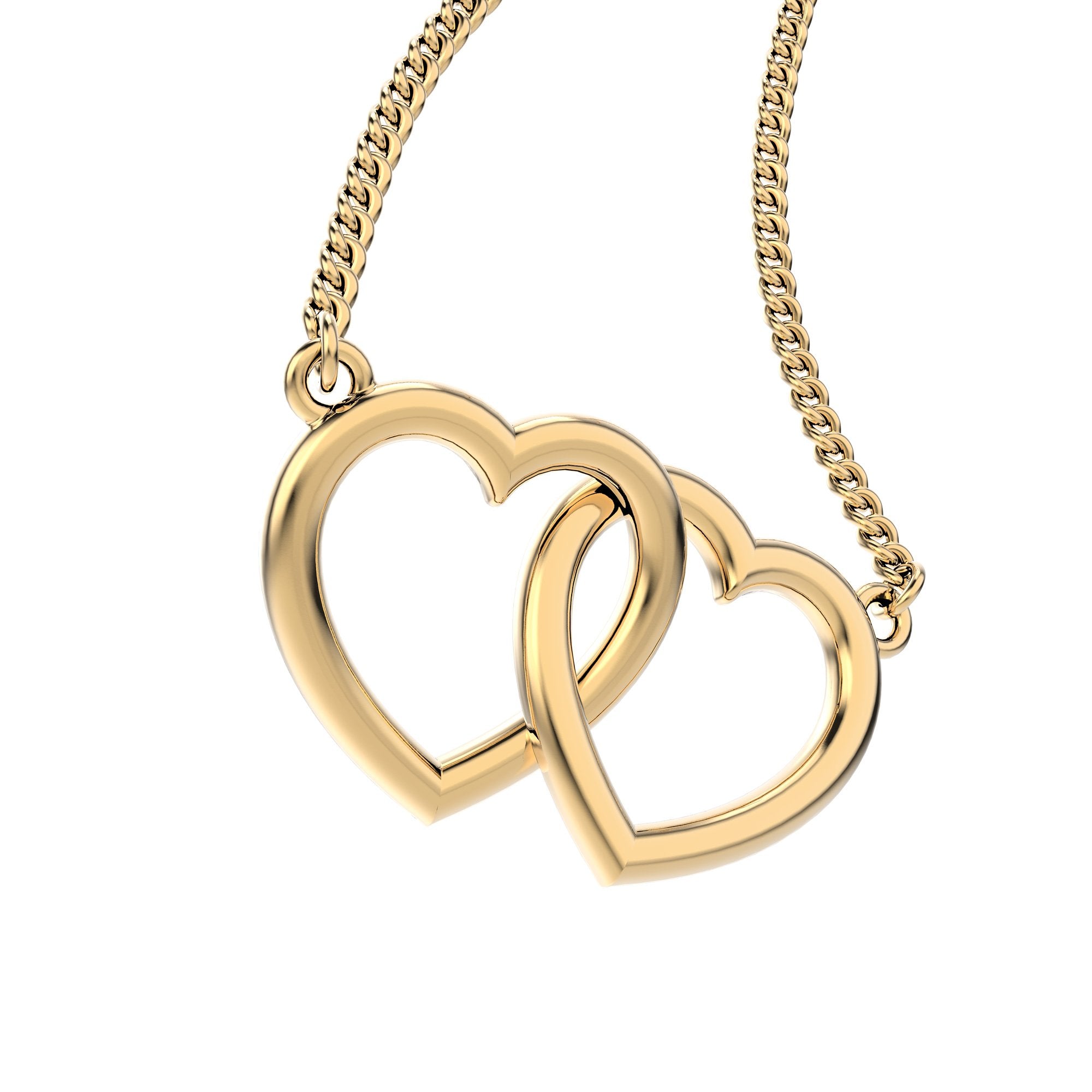 Chocli-18 Ayar Altın Kaplama Hearts Kolye-Kolye-1-Milagron.com