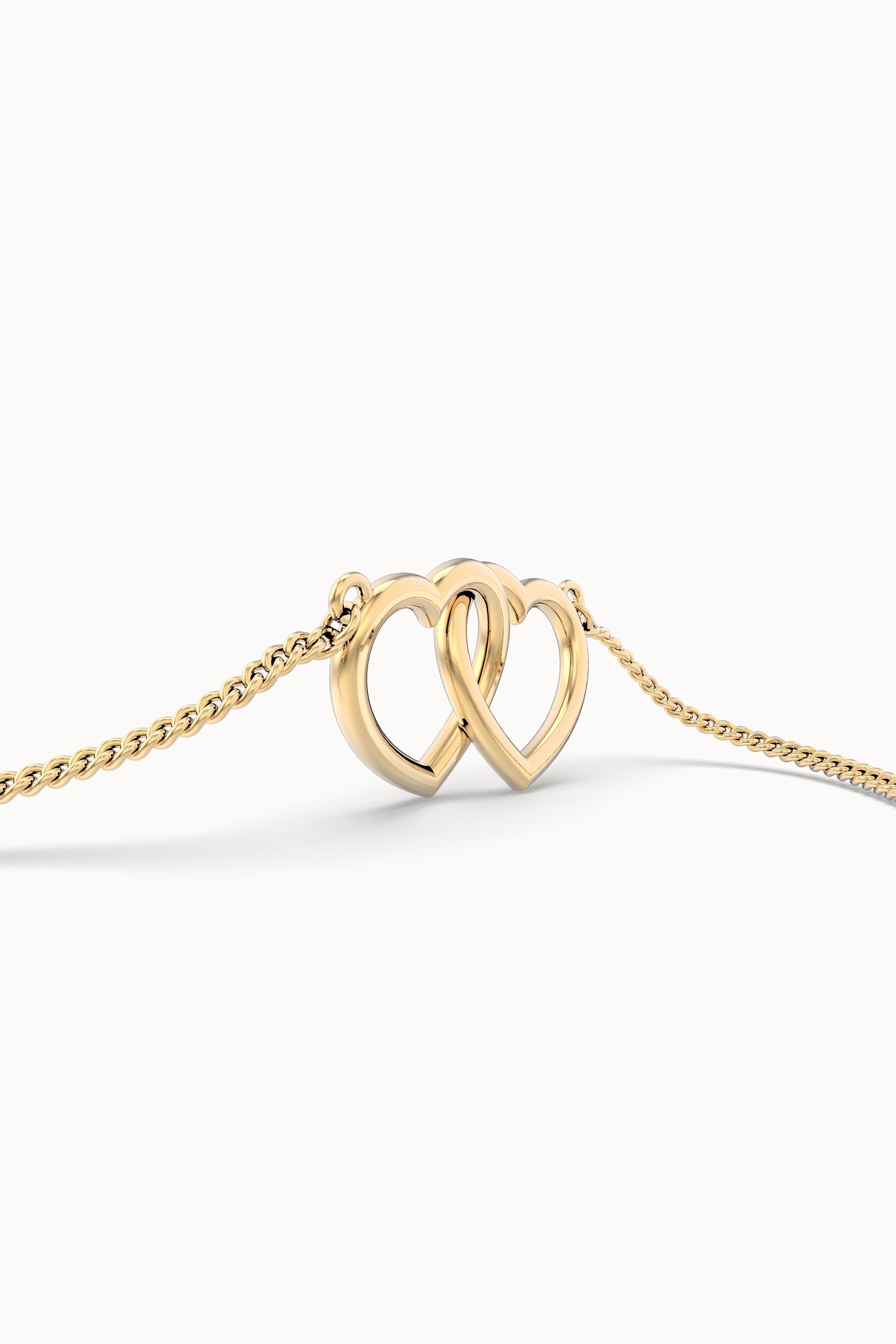 Chocli-18 Ayar Altın Kaplama Hearts Kolye-Kolye-4-Milagron.com