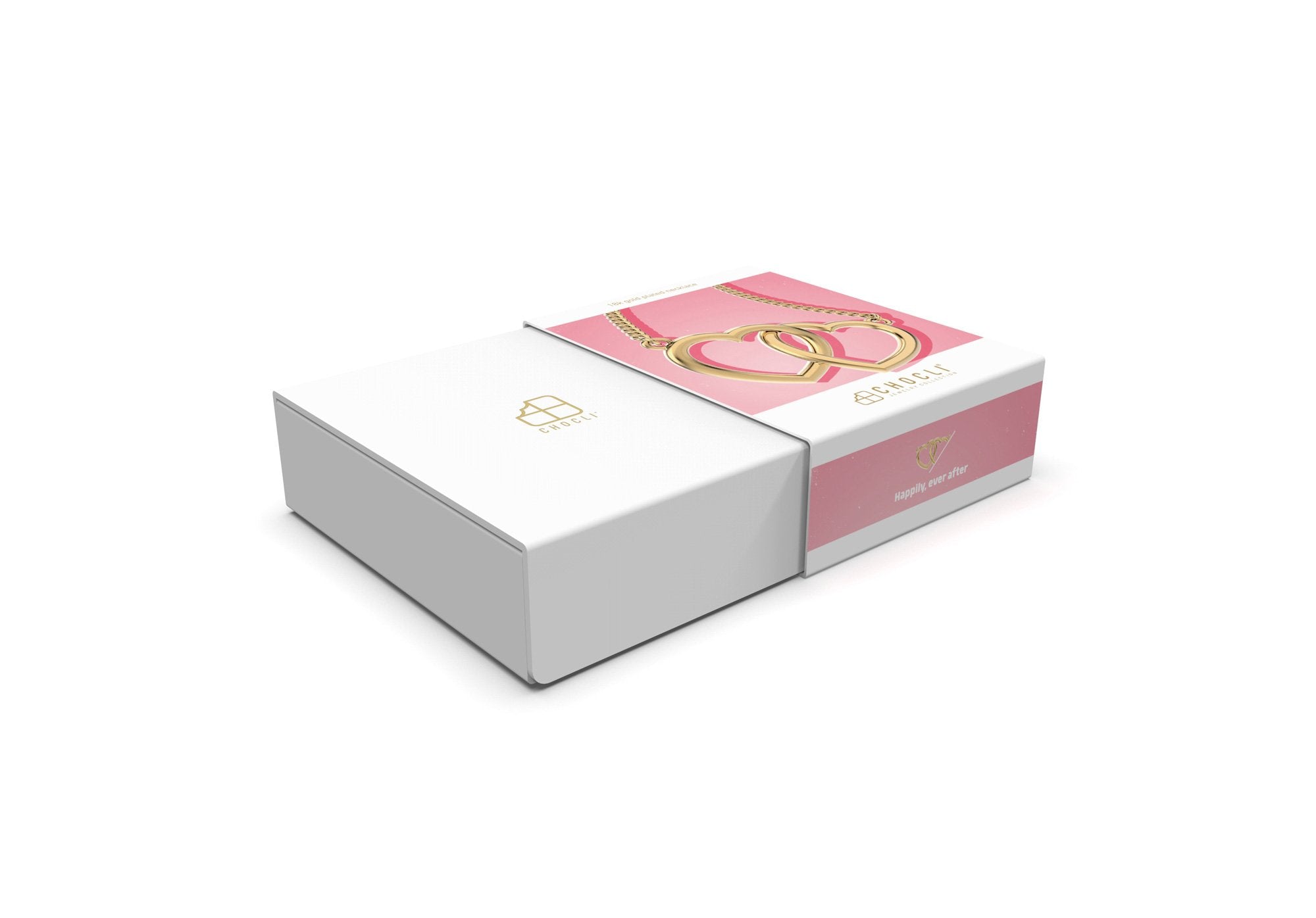 Chocli-18 Ayar Altın Kaplama Hearts Kolye-Kolye-6-Milagron.com