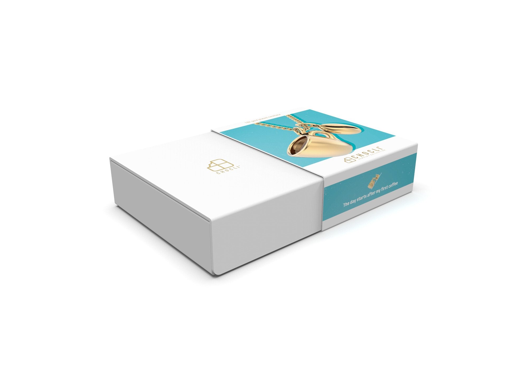 Chocli-18 Ayar Altın Kaplama Kahve & çekirdek Kolye-Kolye-6-Milagron.com