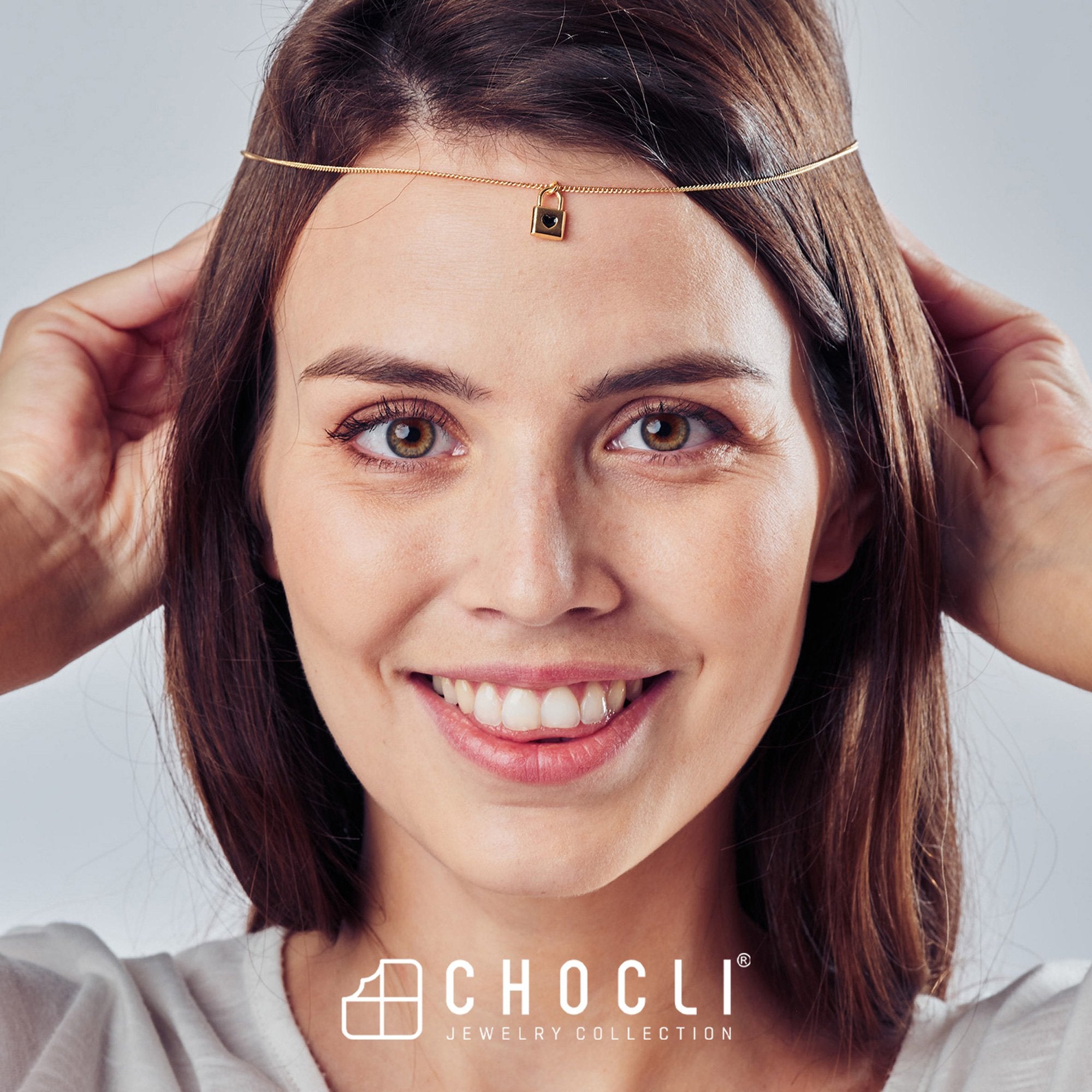 Chocli-18 Ayar Altın Kaplama Kilit Kolye-Kolye-7-Milagron.com