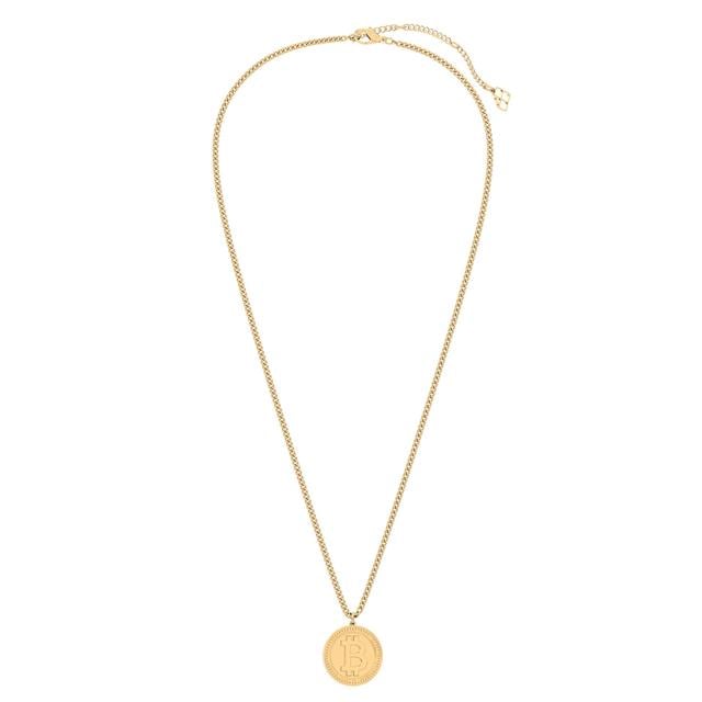 Chocli-Chocli 18 Ayar Altın Kaplama Bitcoin Ayarlanabilir Kolye-Kupa-2-Milagron.com