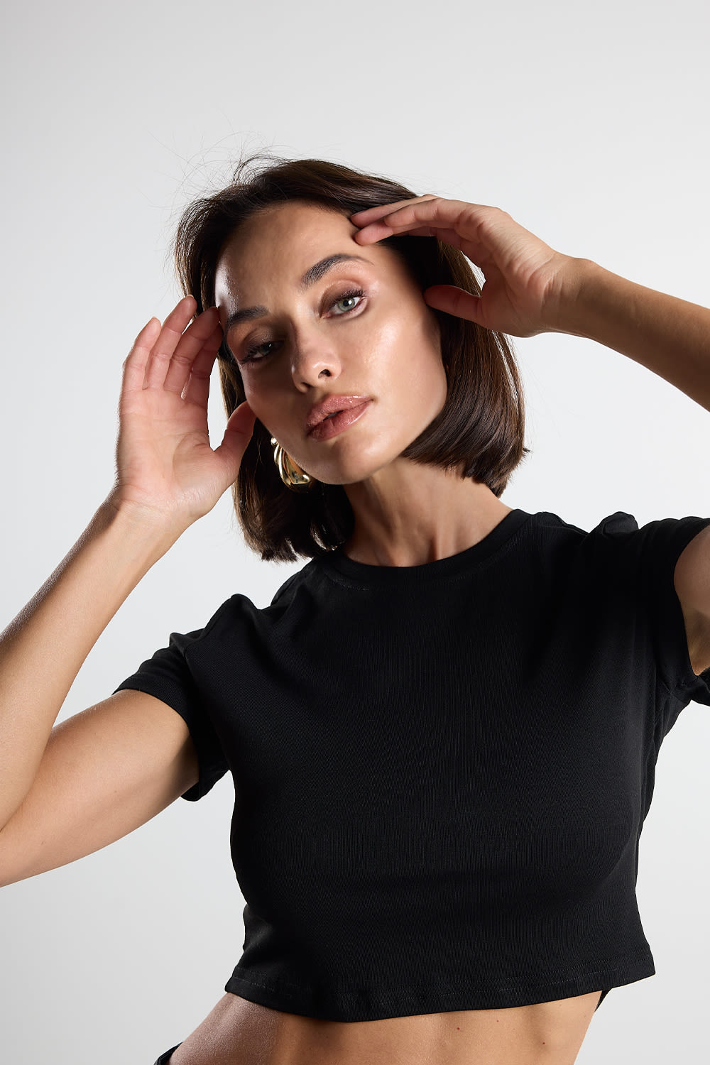 Christina's Storm-Black Soft Crop Top-Crop Top-1-Milagron.com