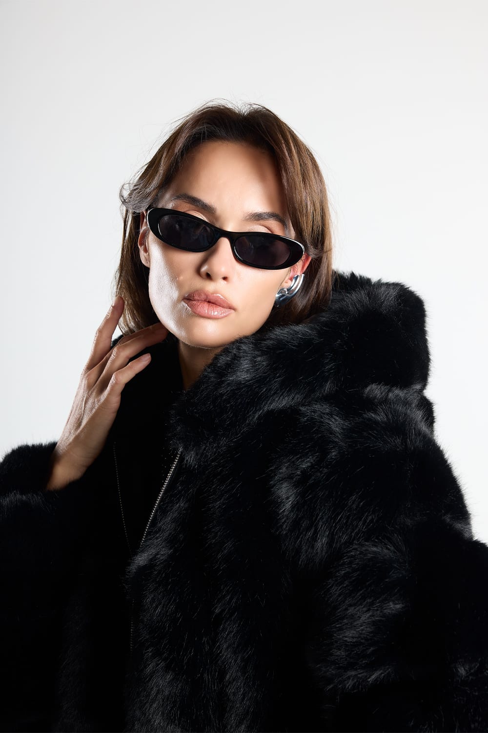 Christina's Storm-Black Super Soft Hooded Faux Fur-Mont-5-Milagron.com