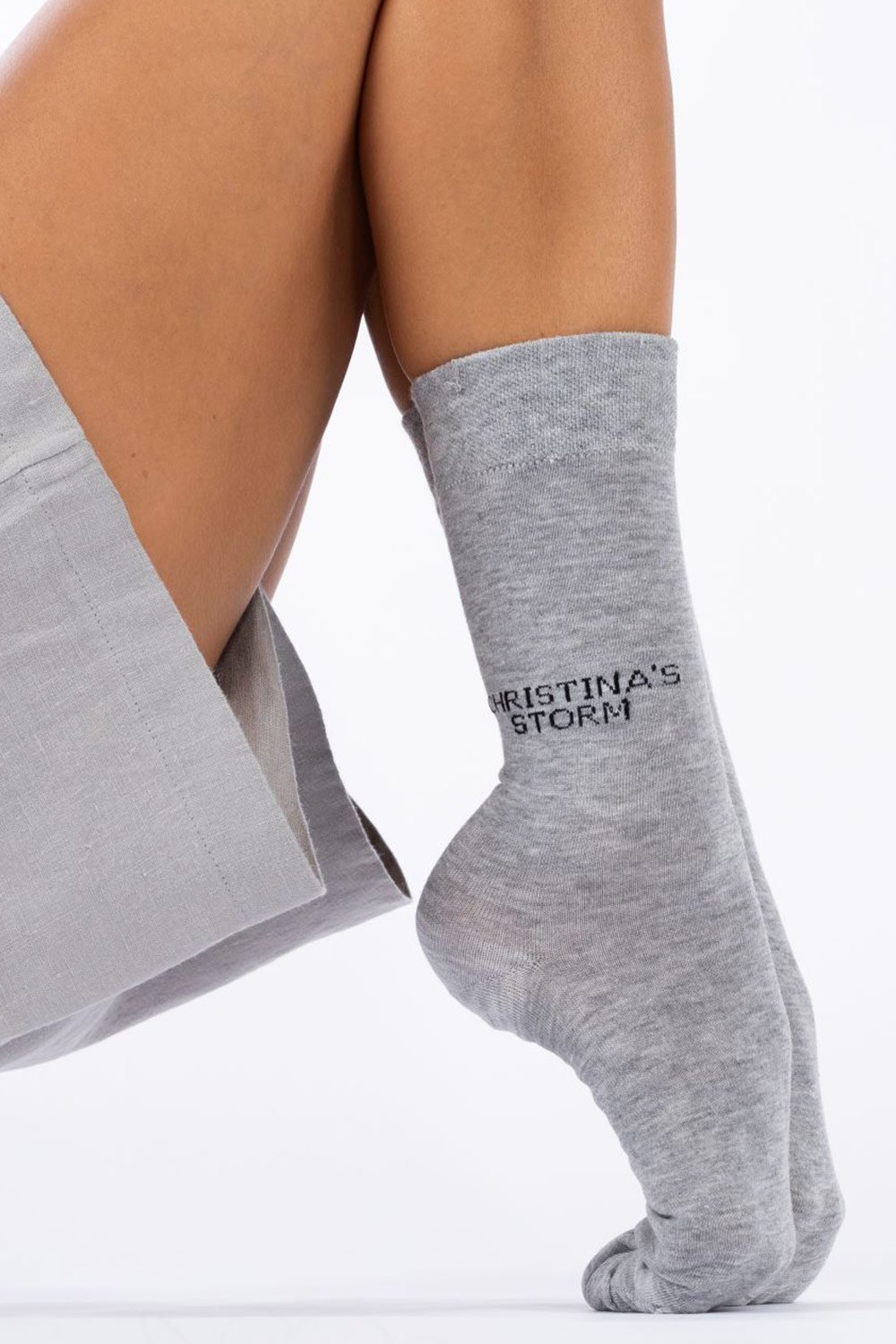 Christina's Storm-Comfy Cs Socks Gray-Çorap-2-Milagron.com