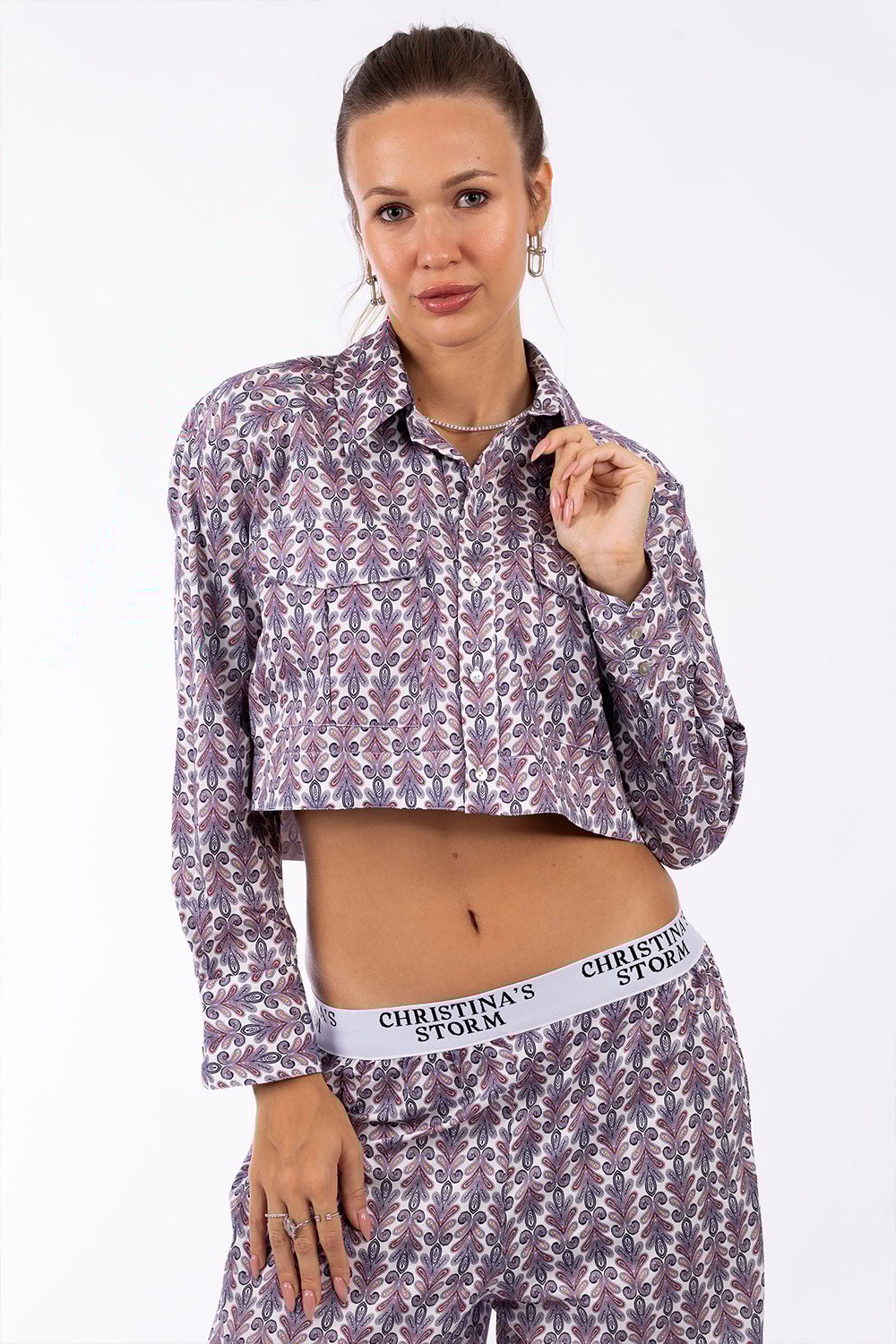 Christina's Storm-Comfy Goddess Crop Shirt-Gömlek-1-Milagron.com