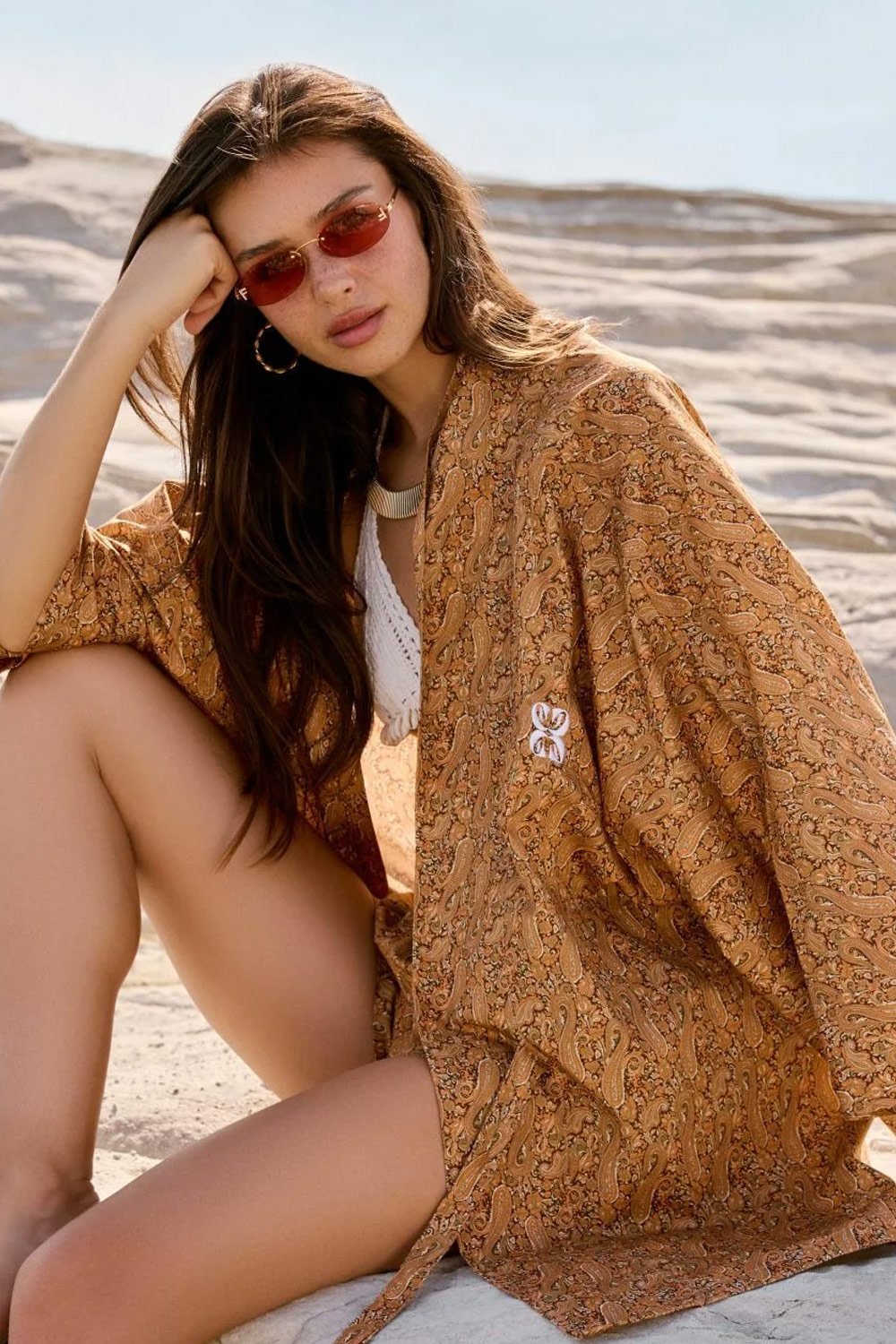 Christina's Storm-Orange Paisley Limited Edition Kimono-Kimono-1-Milagron.com