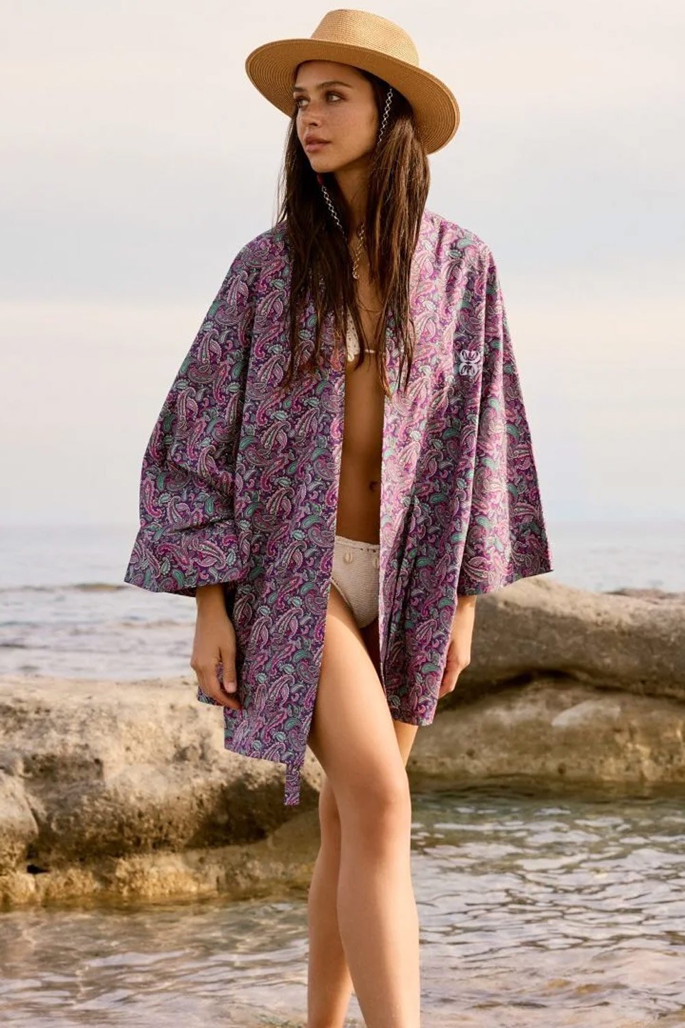 Christina's Storm-Purple Paisley Limited Edition Kimono-Kimono-3-Milagron.com