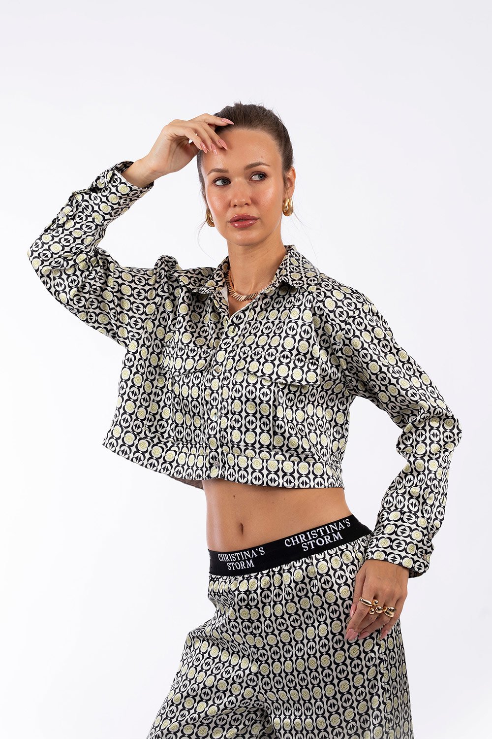 Christina's Storm-Stylish Goddess Crop Shirt-Gömlek-1-Milagron.com