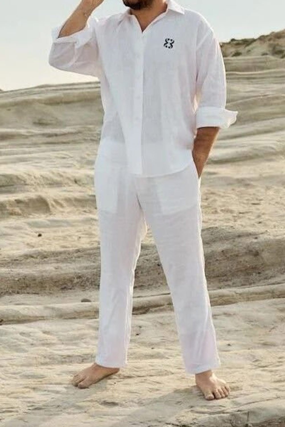 Christina's Storm-White Linen Shirt-Gömlek-1-Milagron.com