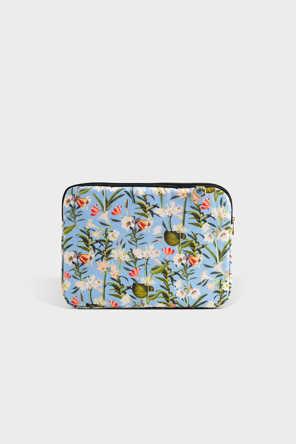 Clavist-Lily Blue Laptop Case 13"&14"- Zambak Desenli Laptop & Macbook & Ipad Kılıfı-Laptop & Evrak Çantası-2-Milagron.com
