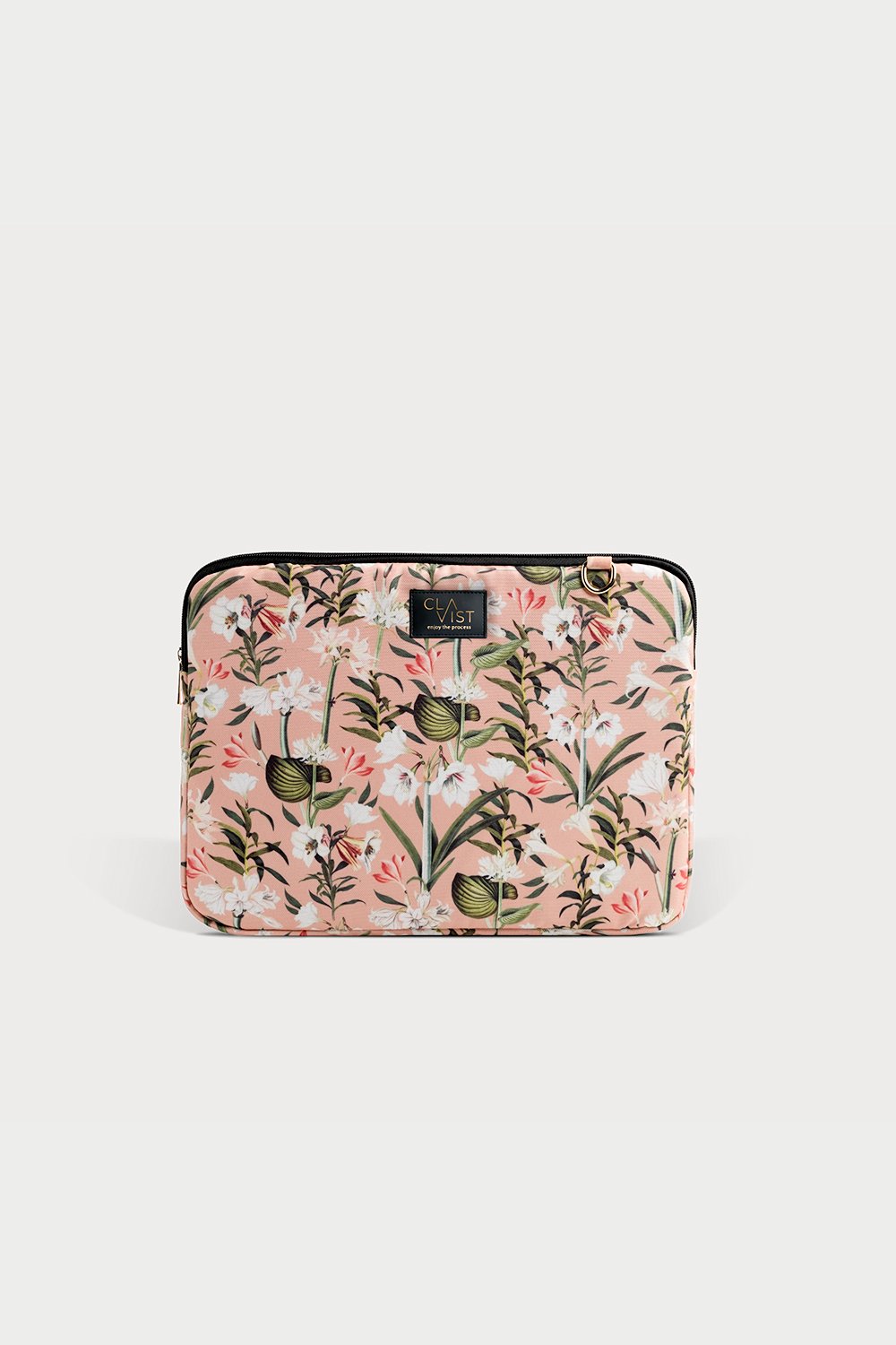 Clavist-Lily Coral Laptop Case 13"&14"- Zambak Desenli Laptop & Macbook & Ipad Kılıfı-Laptop & Evrak Çantası-1-Milagron.com