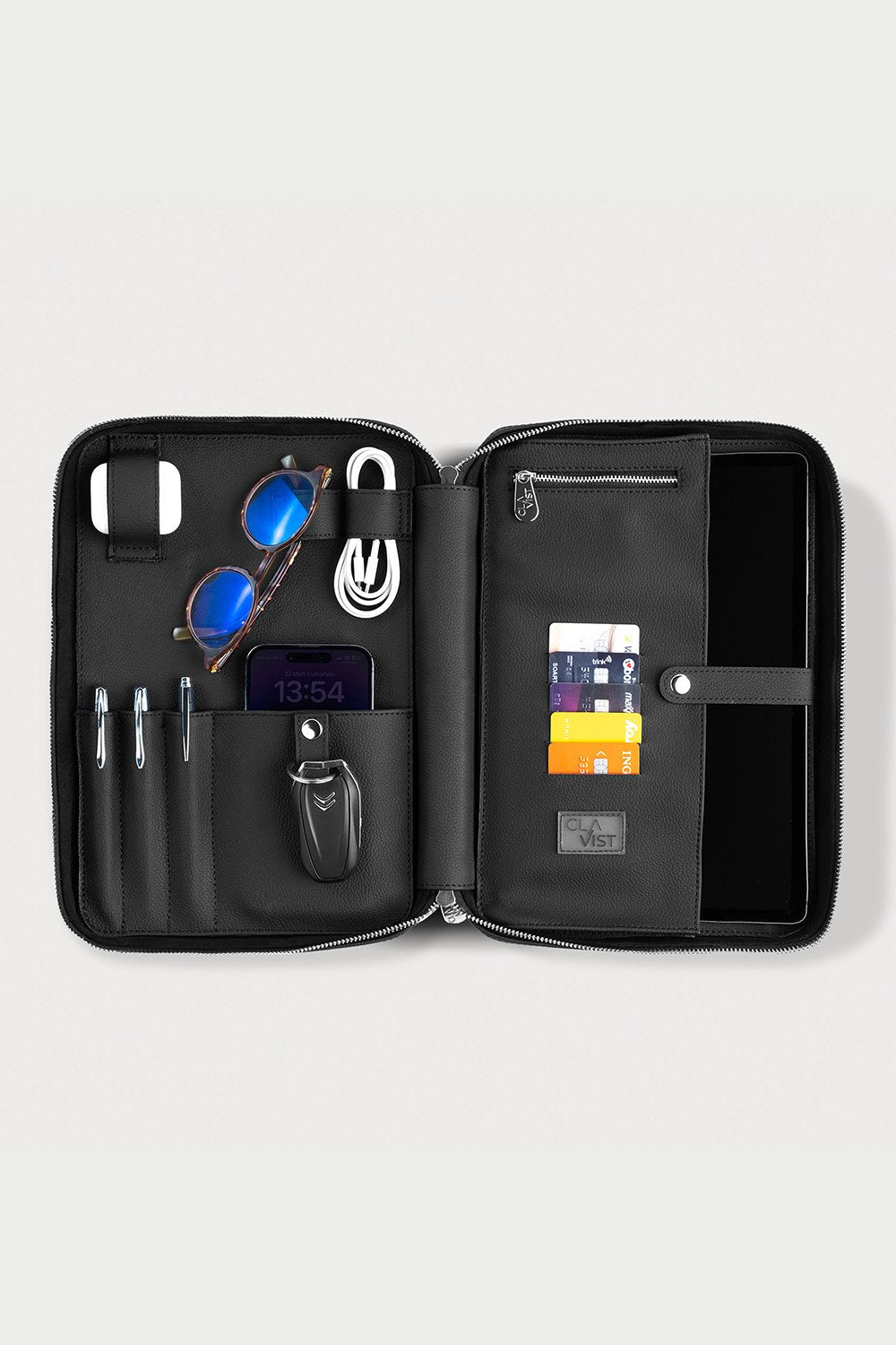 Clavist-Organizer Çanta Siyah-El Çantası-5-Milagron.com