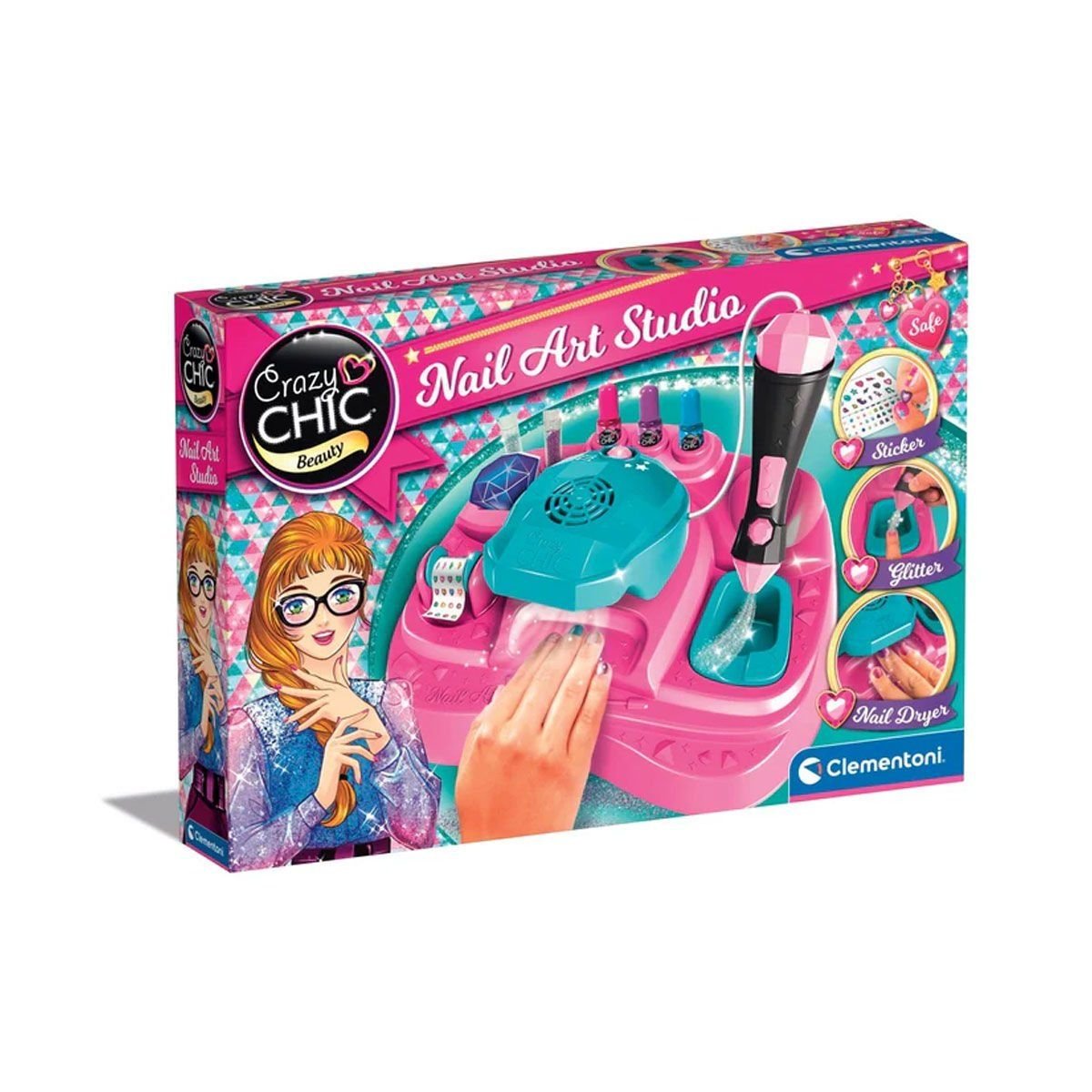 Clementoni-18730 Crazy Chic Tırnak Sanatı Stüdyosu-Oyuncak-1-Milagron.com