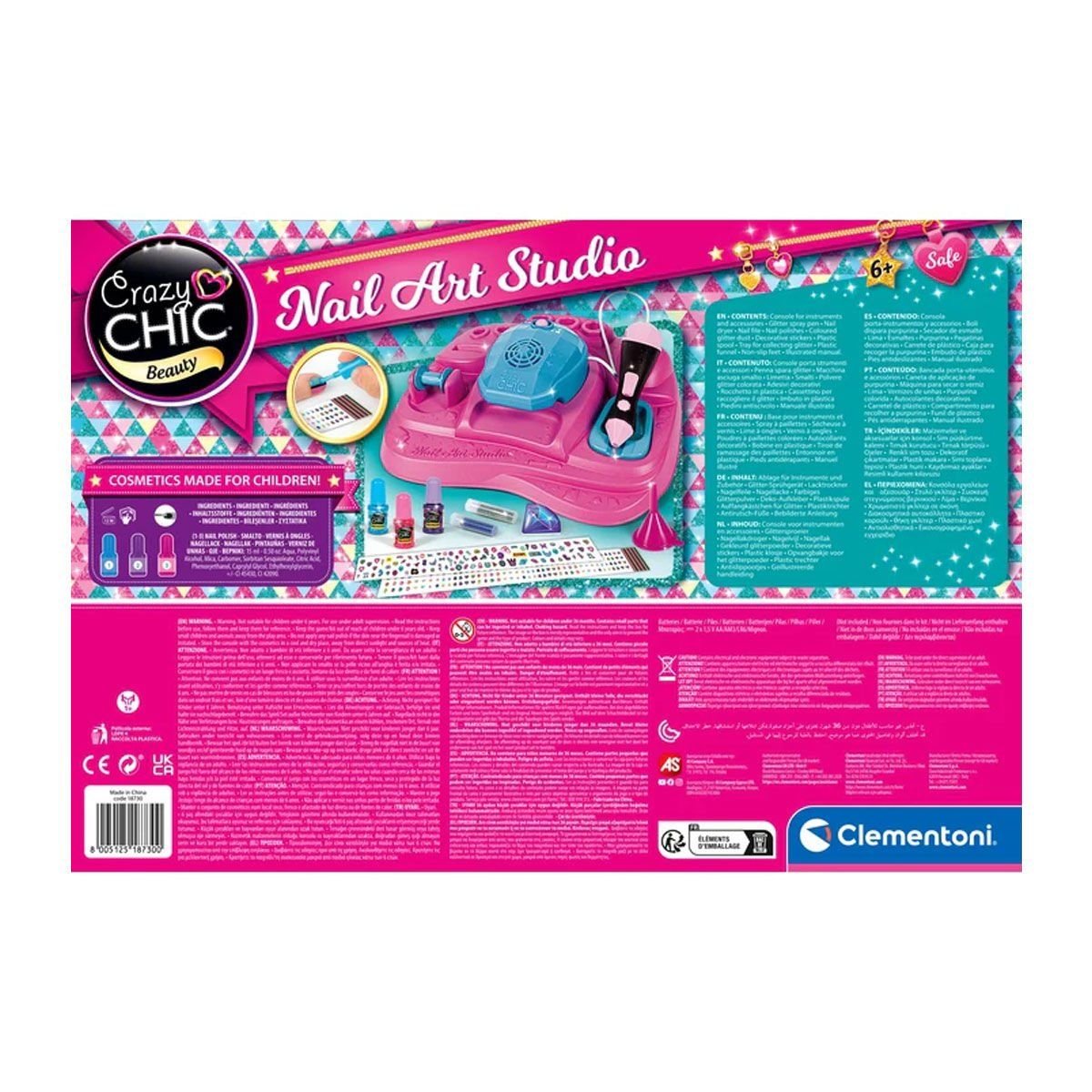 Clementoni-18730 Crazy Chic Tırnak Sanatı Stüdyosu-Oyuncak-4-Milagron.com
