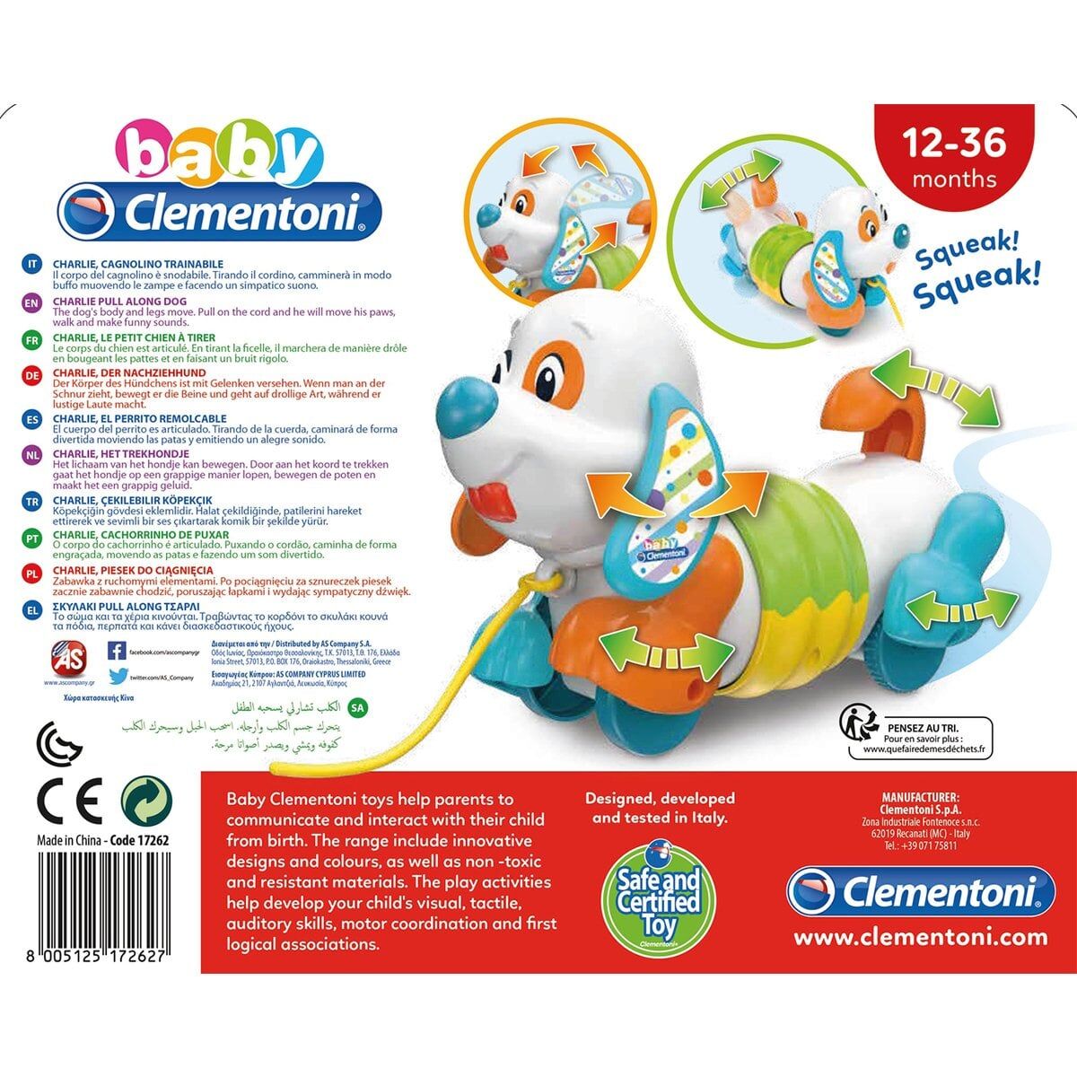 17262 Baby Clementoni - Çek Çek Köpek +9 Ay