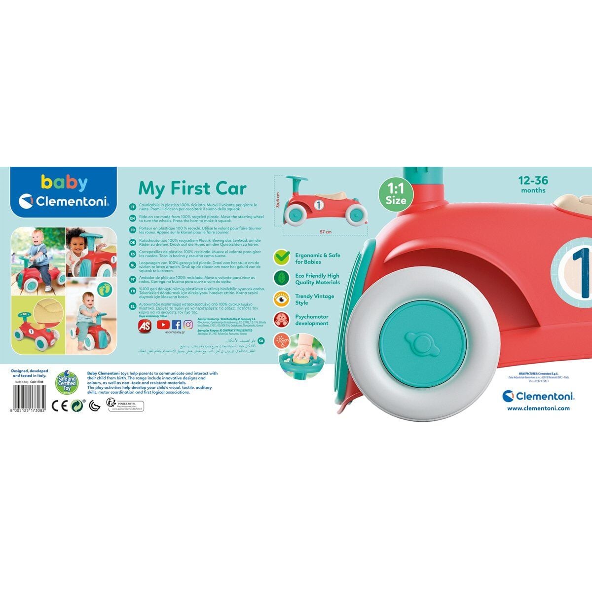 17308 Baby Clementoni İLk Klasik Arabam / 12-36 Ay
