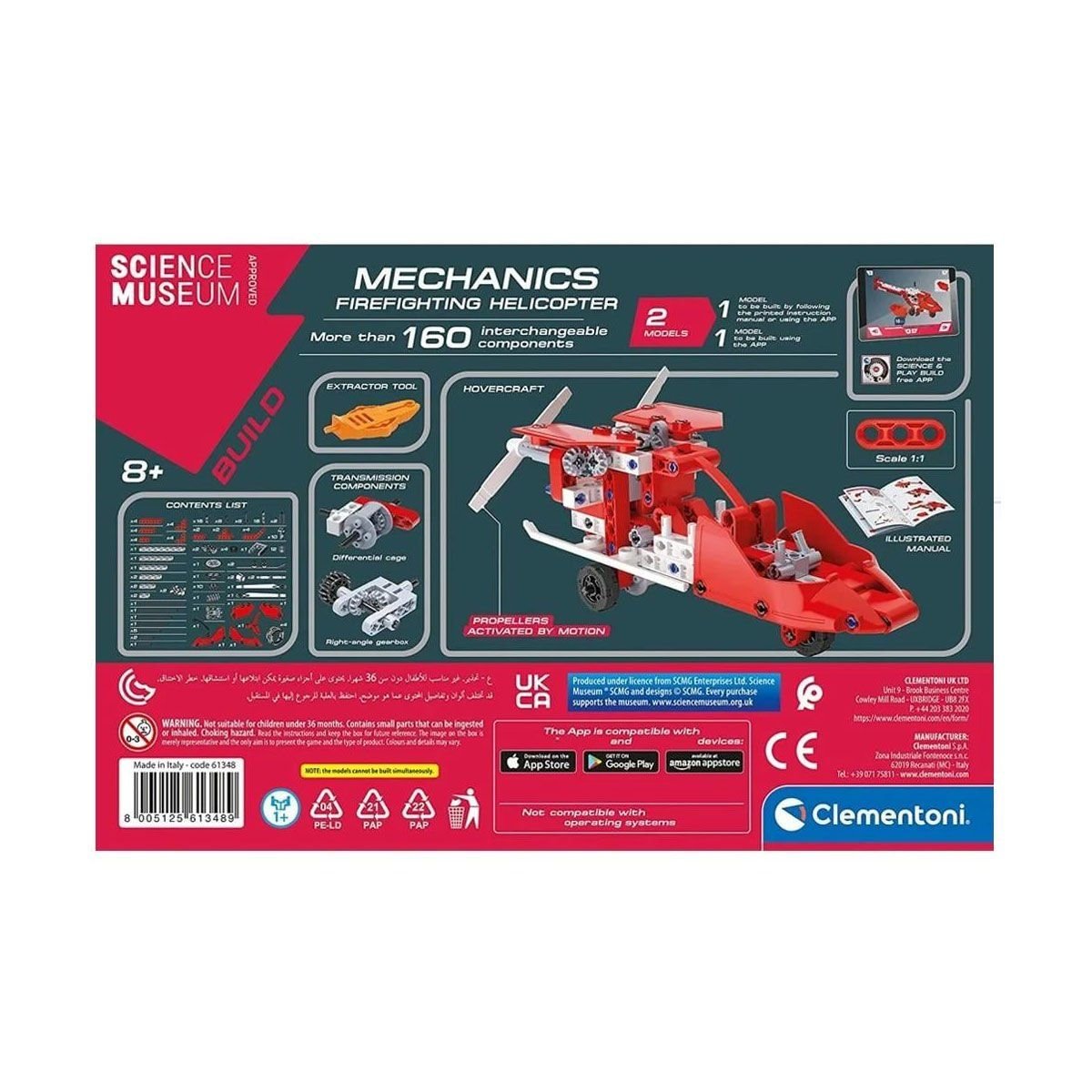 Clementoni-Mekanik Laboratuvarı Firefighting Helicopter +10 Yaş-Oyuncak Araçlar ve Setleri-7-Milagron.com