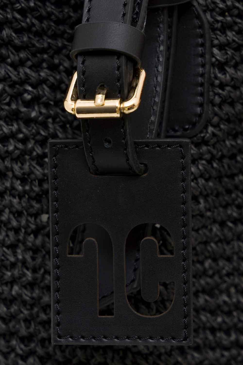 Clentti-Basic Bag Black Hasır Siyah Çanta-Omuz Çantası-3-Milagron.com