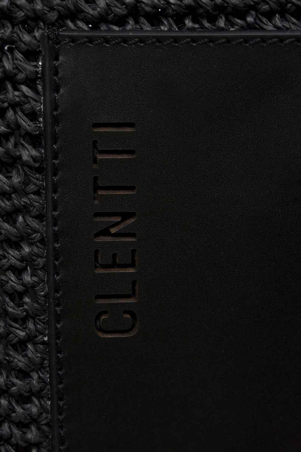 Clentti-Basic Bag Black Hasır Siyah Çanta-Omuz Çantası-4-Milagron.com