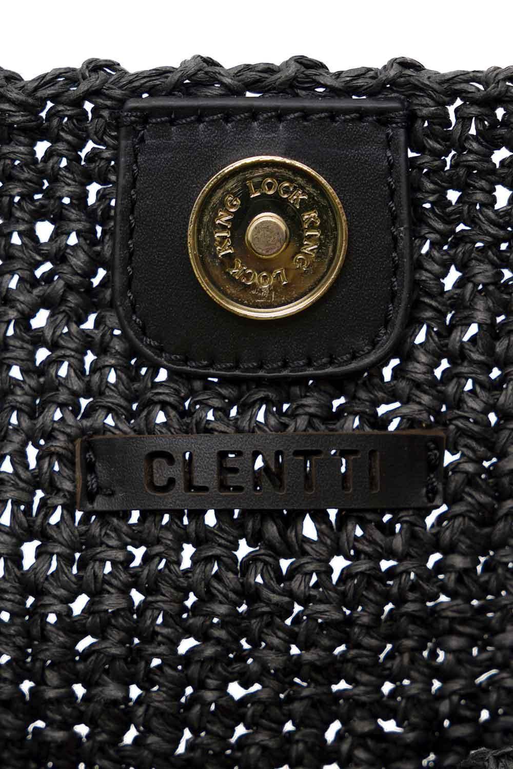 Clentti-Basic Bag Black Hasır Siyah Çanta-Omuz Çantası-5-Milagron.com