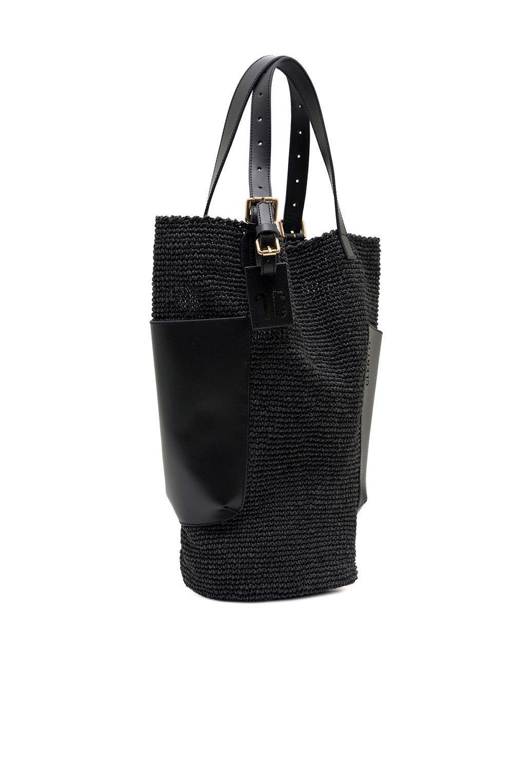 Clentti-Bucket Bag Black-Omuz Çantası-2-Milagron.com
