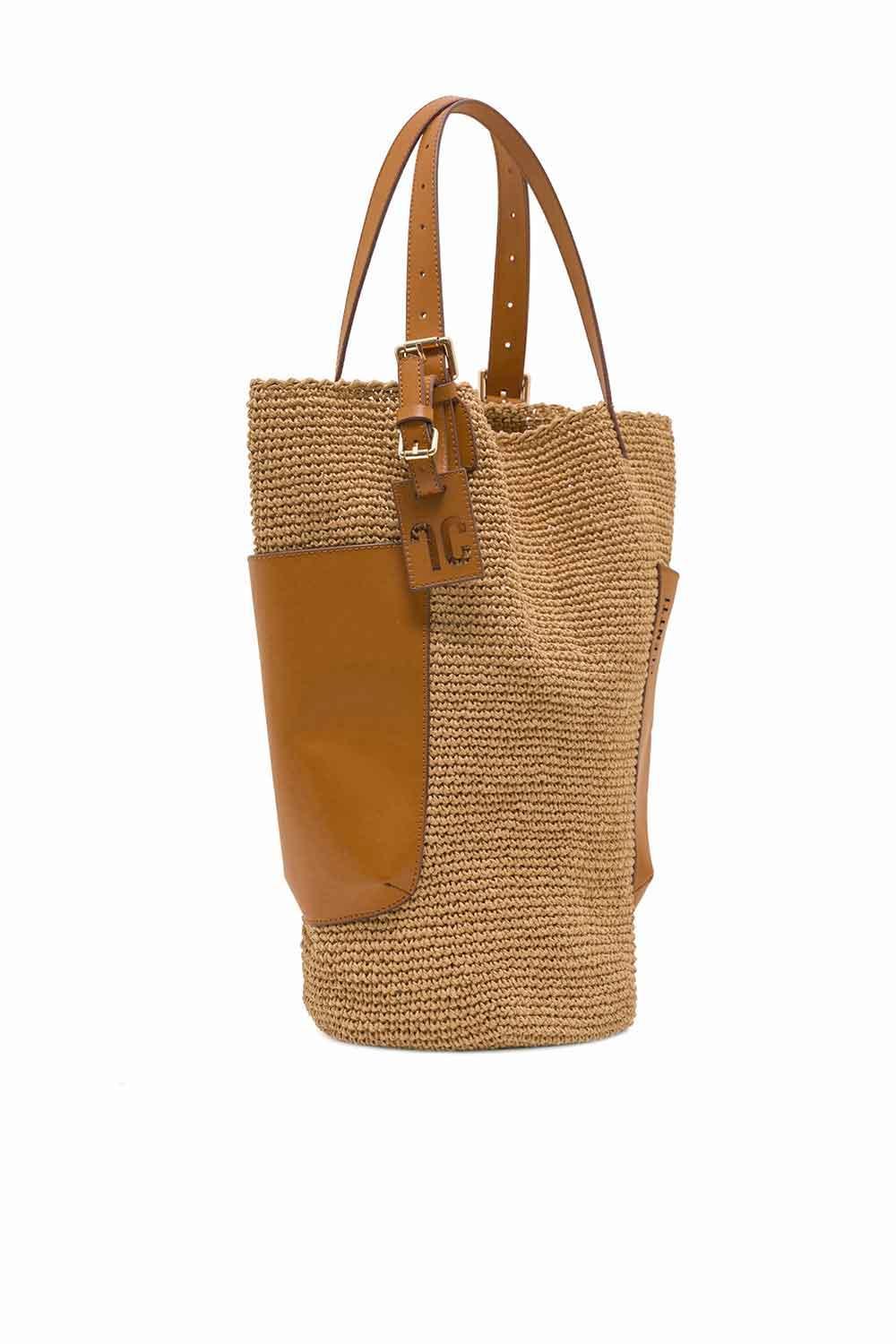 Clentti-Bucket Bag Tan-Omuz Çantası-2-Milagron.com