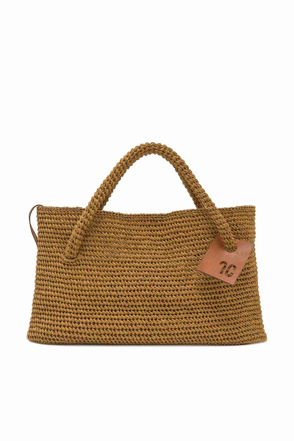 Clentti-Malt Bag Tan / Taba Hasır Çanta Yazlık-Omuz Çantası-1-Milagron.com