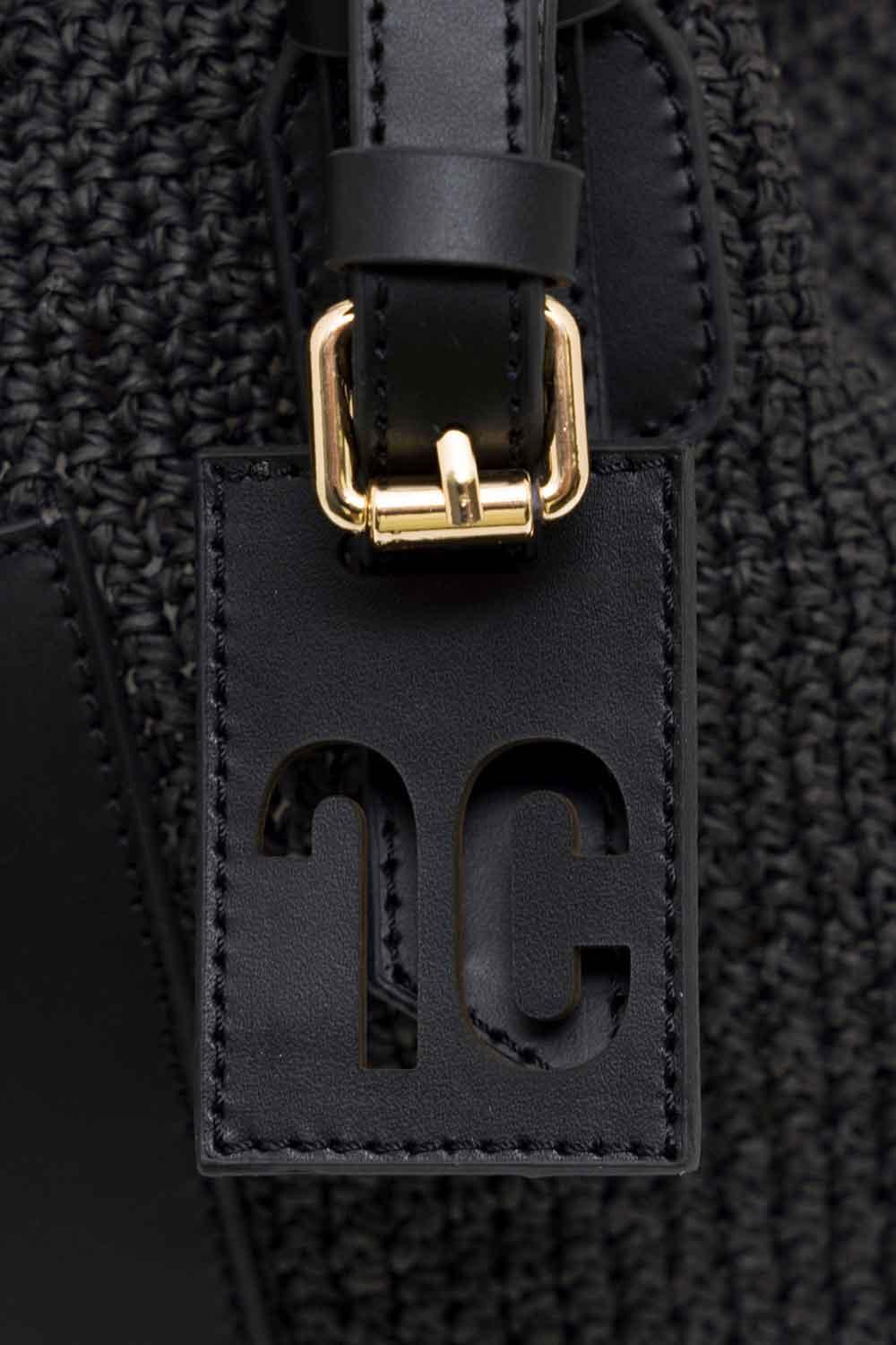 Clentti-Saddle Bag Black / Hasır Siyah Çanta-Omuz Çantası-3-Milagron.com