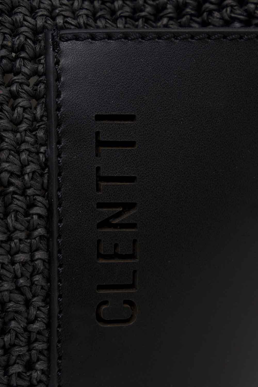 Clentti-Saddle Bag Black / Hasır Siyah Çanta-Omuz Çantası-4-Milagron.com