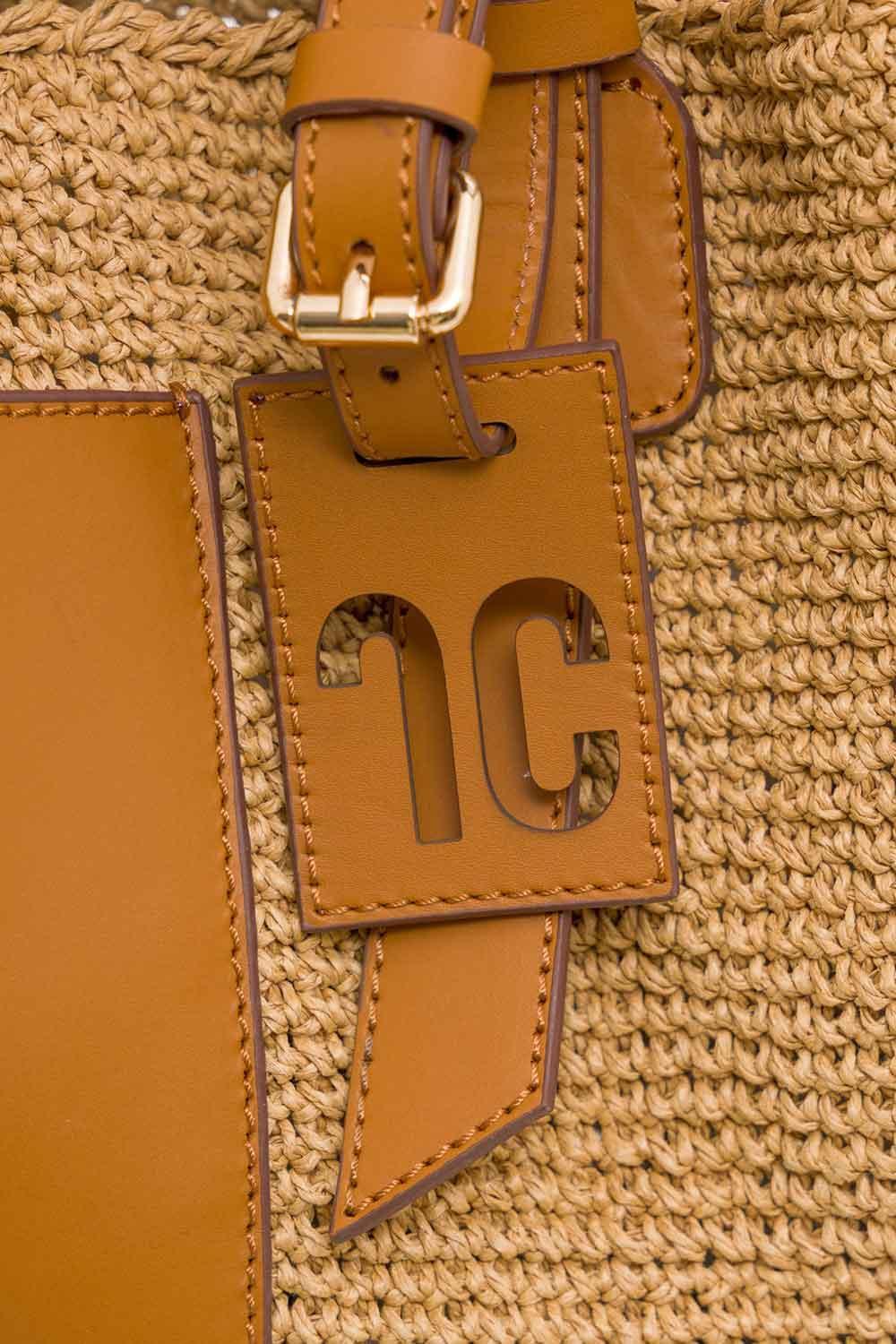 Clentti-Saddle Bag Tan / Taba Hasır Çanta-Omuz Çantası-3-Milagron.com