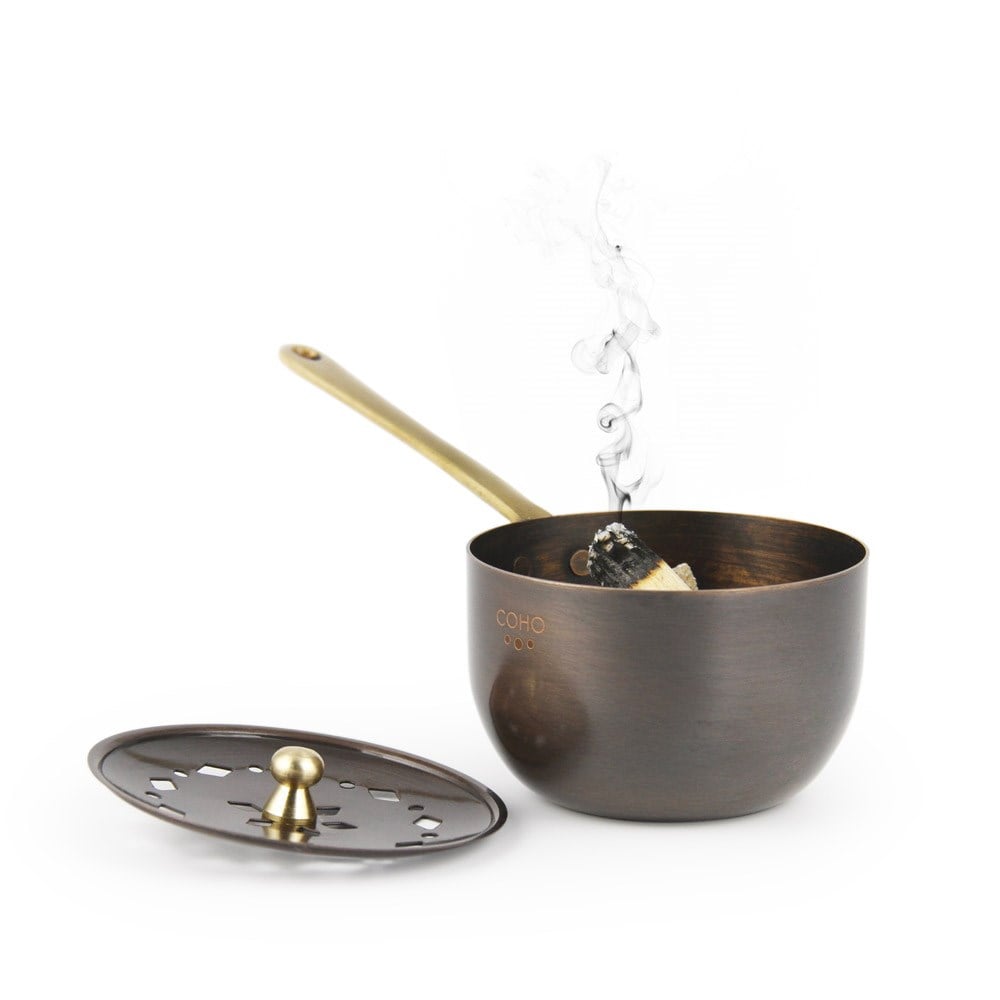 Coho Objet-Coho Antique Bakır Tütsü Gezdirme çanağı-Tütsülük-2-Milagron.com