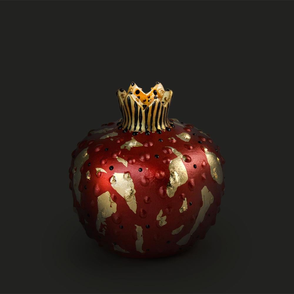 Coho Objet-Coho Art Aşk Narı El Yapımı Sanatsal Dekoratif Obje Brilliant Wine Red-Dekoratif Kase-2-Milagron.com