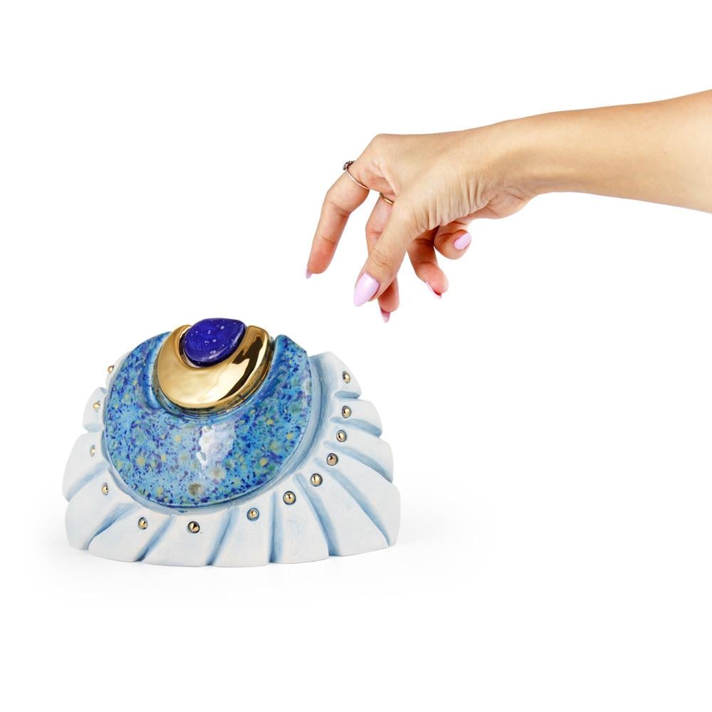 Coho Objet-Coho Art Bereket Altın Gözlü Seramik Masaüstü El Yapımı Dekortif Heykel-Heykel-6-Milagron.com