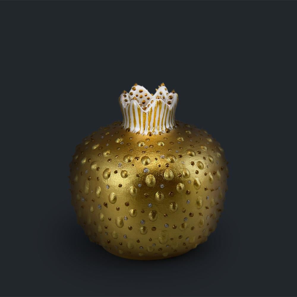 Coho Objet-Coho Art Bereket Narı El Yapımı Sanatsal Dekoratif Obje Brilliant Gold-Dekoratif Kase-2-Milagron.com