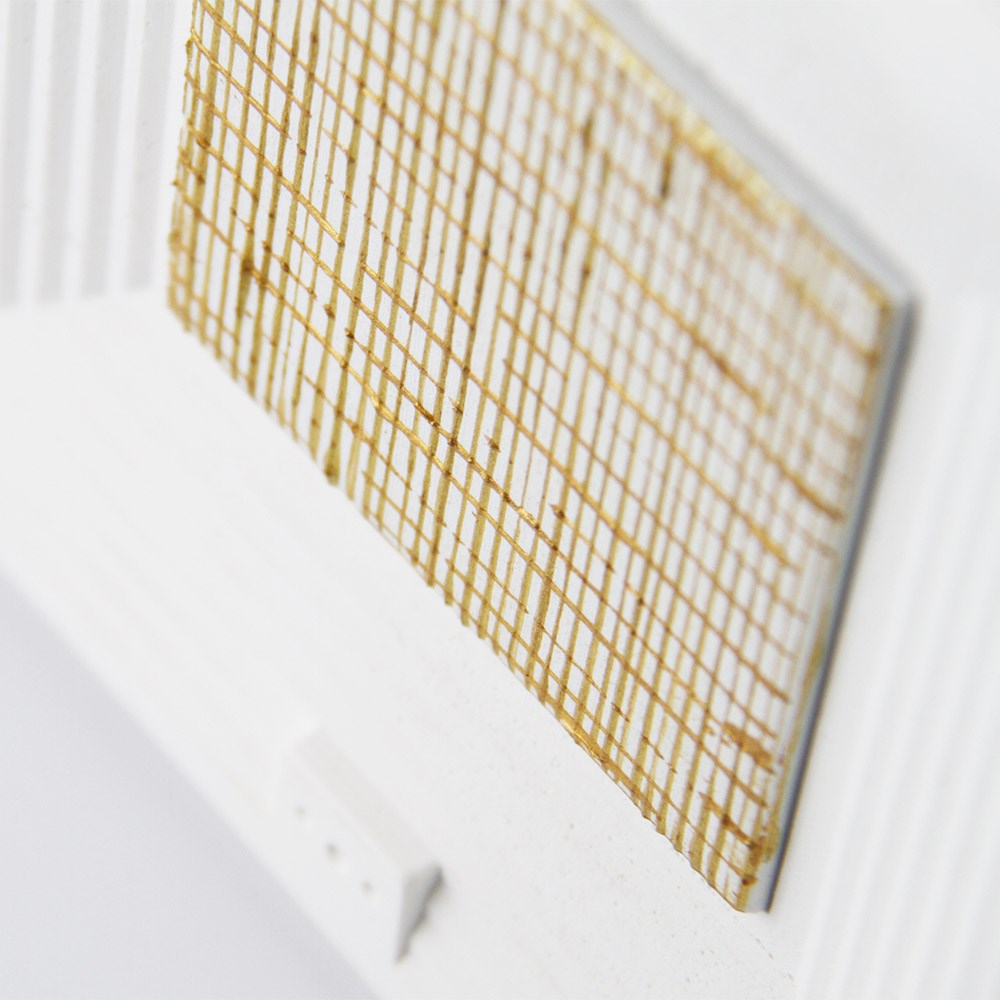 Coho Objet-Coho Art "Cevaplar" Sanatsal Tablo Yaldız & Beyaz Akrilik Uygulama-Tablo-2-Milagron.com