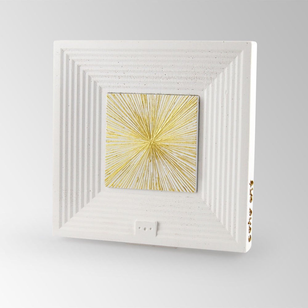 Coho Objet-Coho Art "Hüzme" Sanatsal Tablo Yaldız & Beyaz Akrilik Uygulama-Tablo-1-Milagron.com