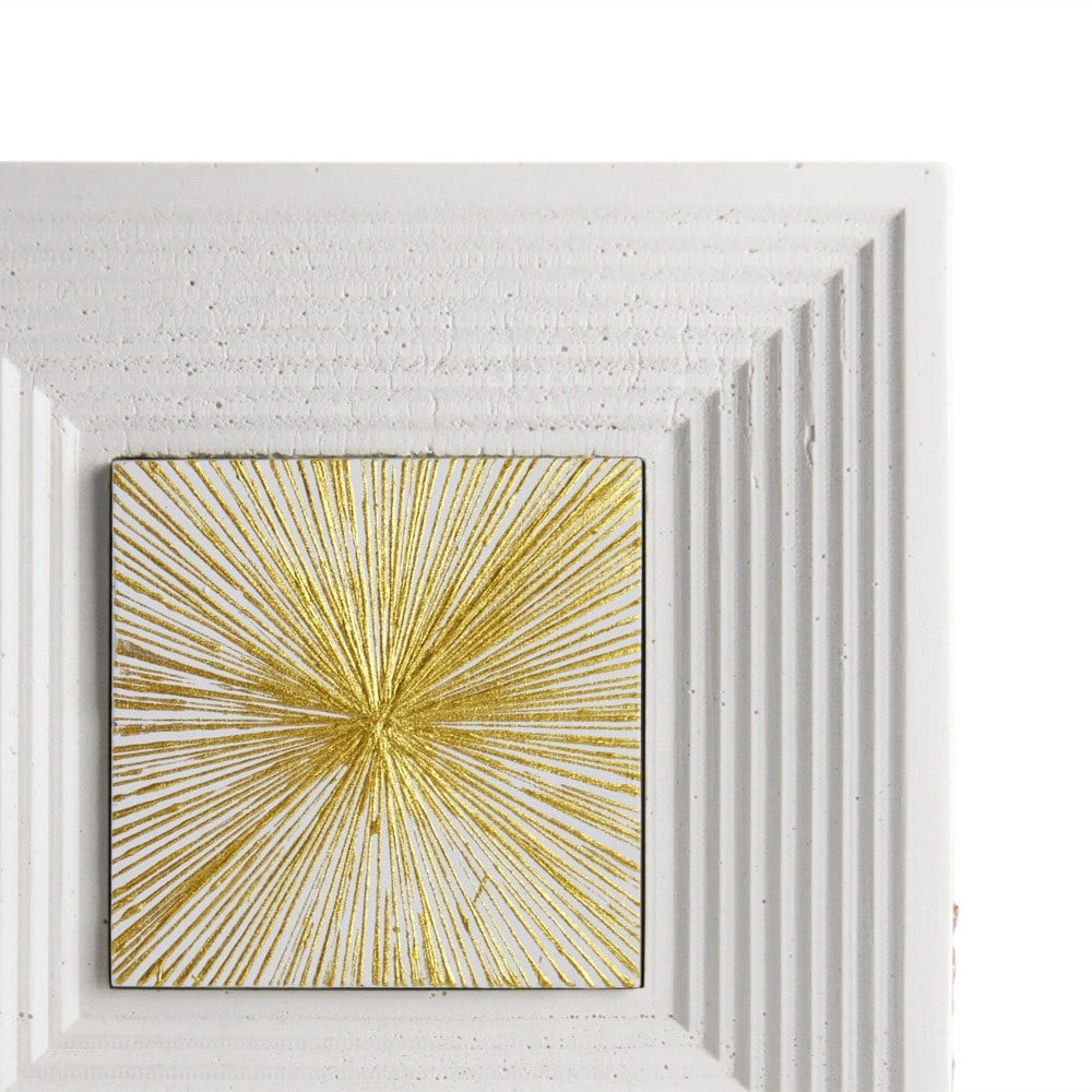 Coho Objet-Coho Art "Hüzme" Sanatsal Tablo Yaldız & Beyaz Akrilik Uygulama-Tablo-4-Milagron.com