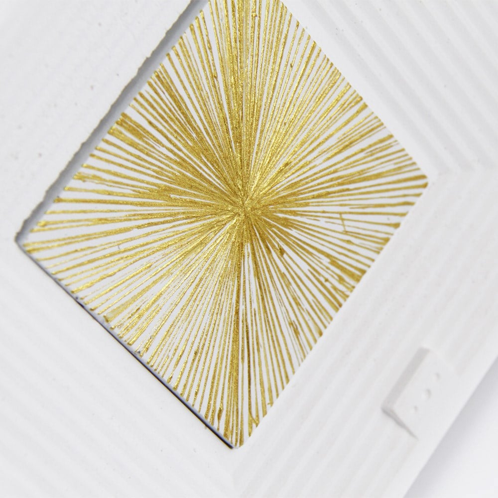 Coho Objet-Coho Art "Hüzme" Sanatsal Tablo Yaldız & Beyaz Akrilik Uygulama-Tablo-6-Milagron.com